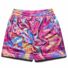 Politics Mesh Shorts - Oil Slick Clean Fabric