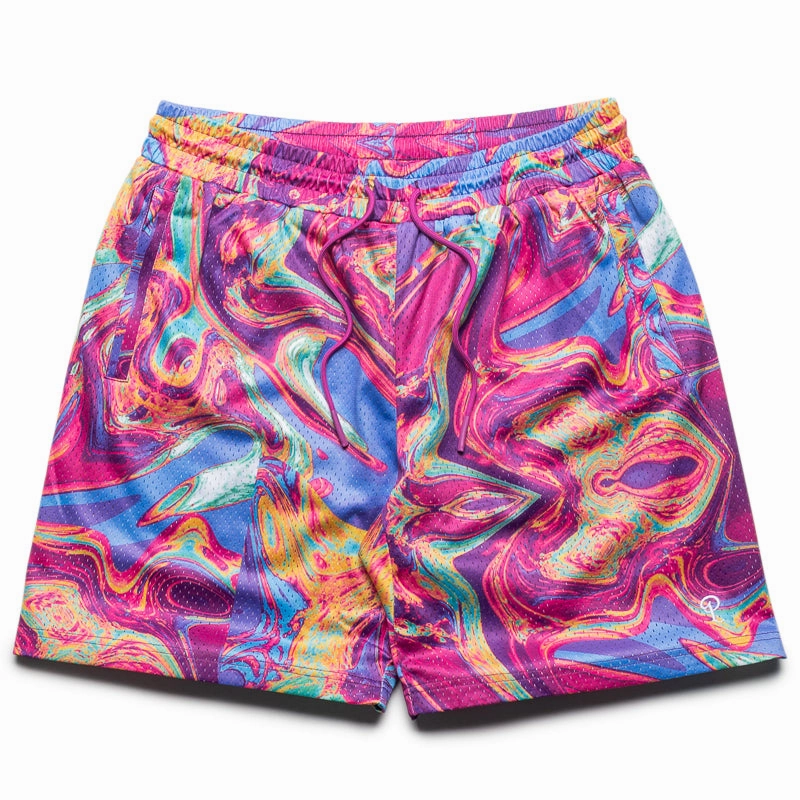 Politics Mesh Shorts - Oil Slick Clean Fabric
