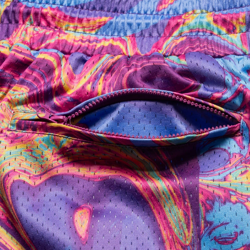 Warm Vibe Politics Mesh Shorts - Oil Slick