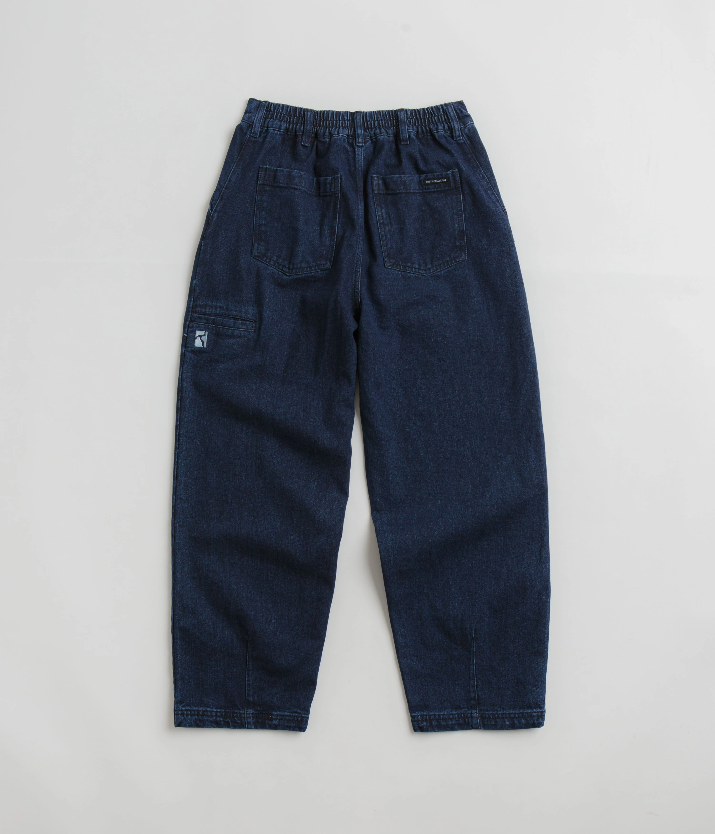 Poetic Collective Denim Balloon Pants - Classic Wash Twill Weave Texture Flexible Gusset Design