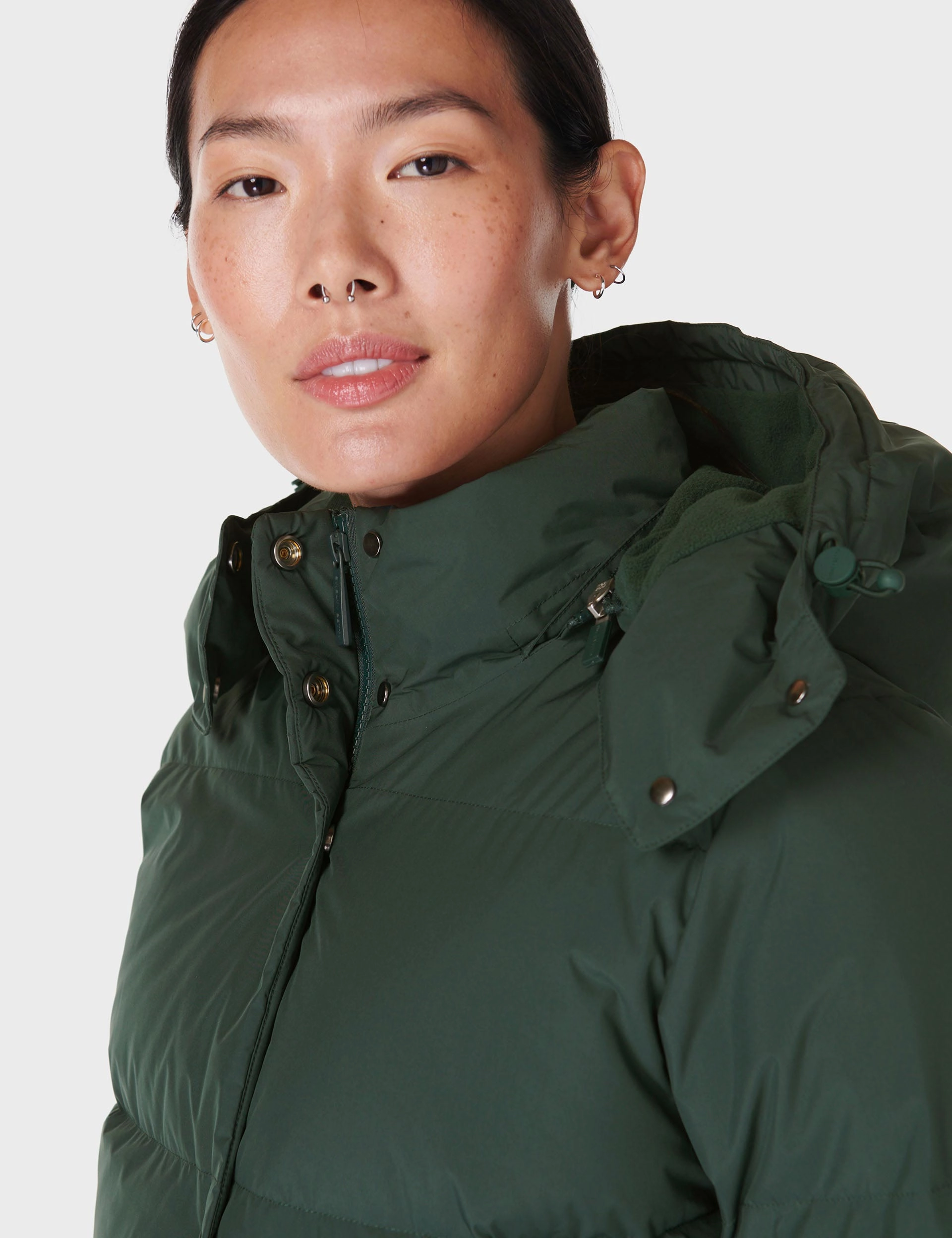Convertible Cuff System Solid Color Nimbus Mid Puffer - Trek Green