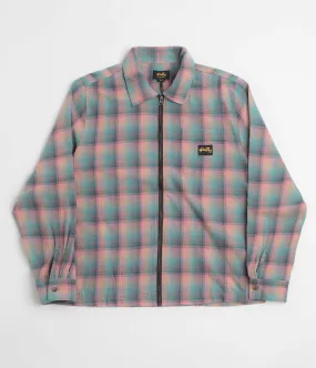 Anniversary Celebration Stan Ray Zip Shirt - Pink / Teal Plaid
