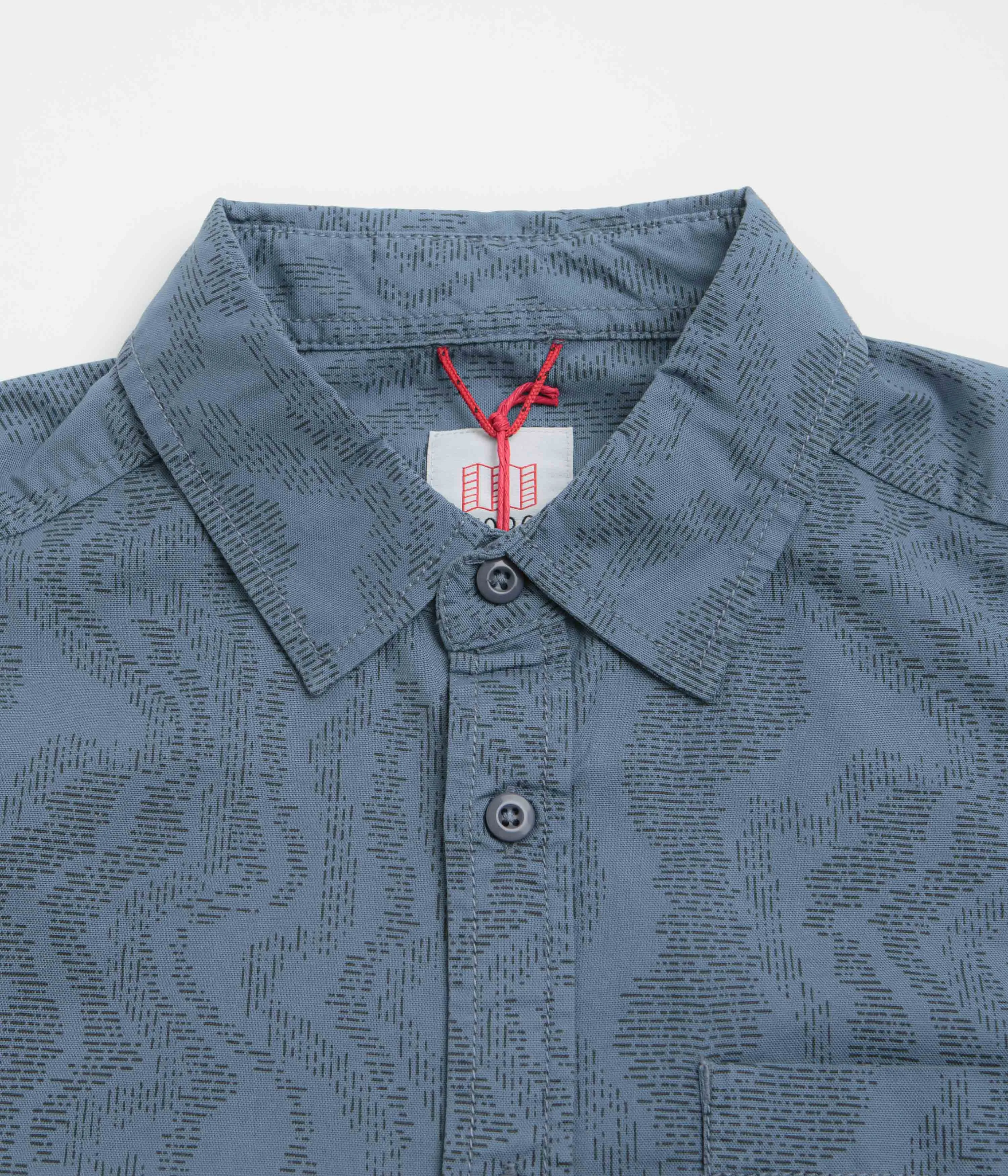 Unisex Design Topo Designs Dirt Desert Short Sleeve Shirt - Stone Blue River Bed