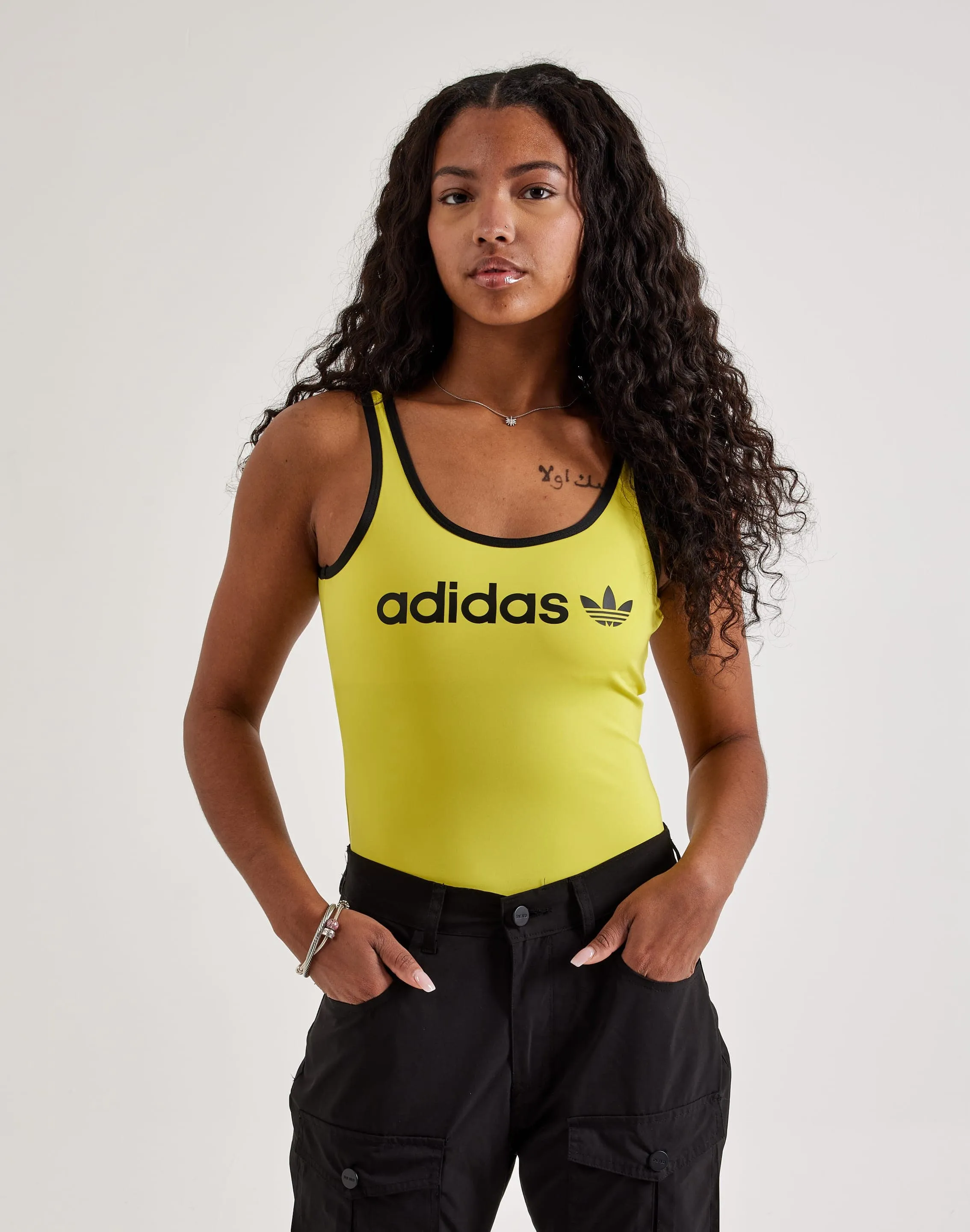 Leather Core Adidas Linear Logo Bodysuit
