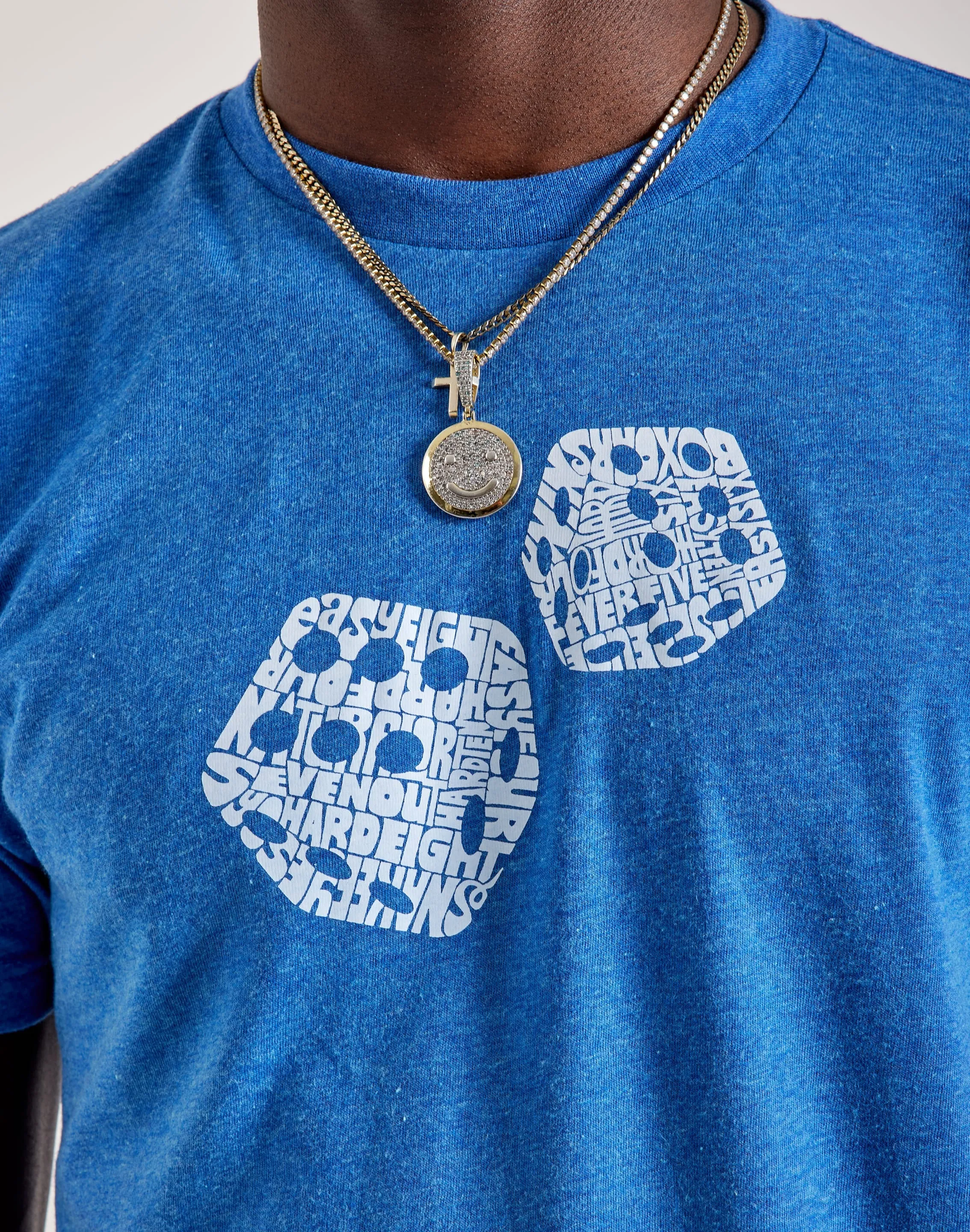 LA Pop Art Word Art Dice Tee Love Glow