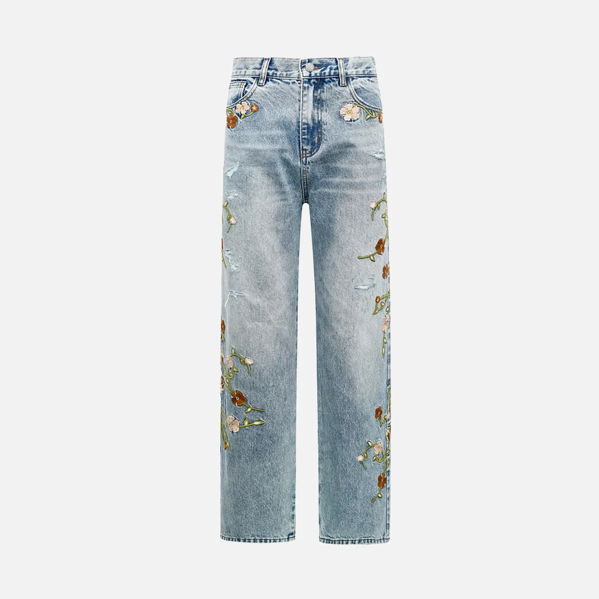 SeamlessFit SeamFreeEngineering ROYAL BLOOM DENIM - BLUE