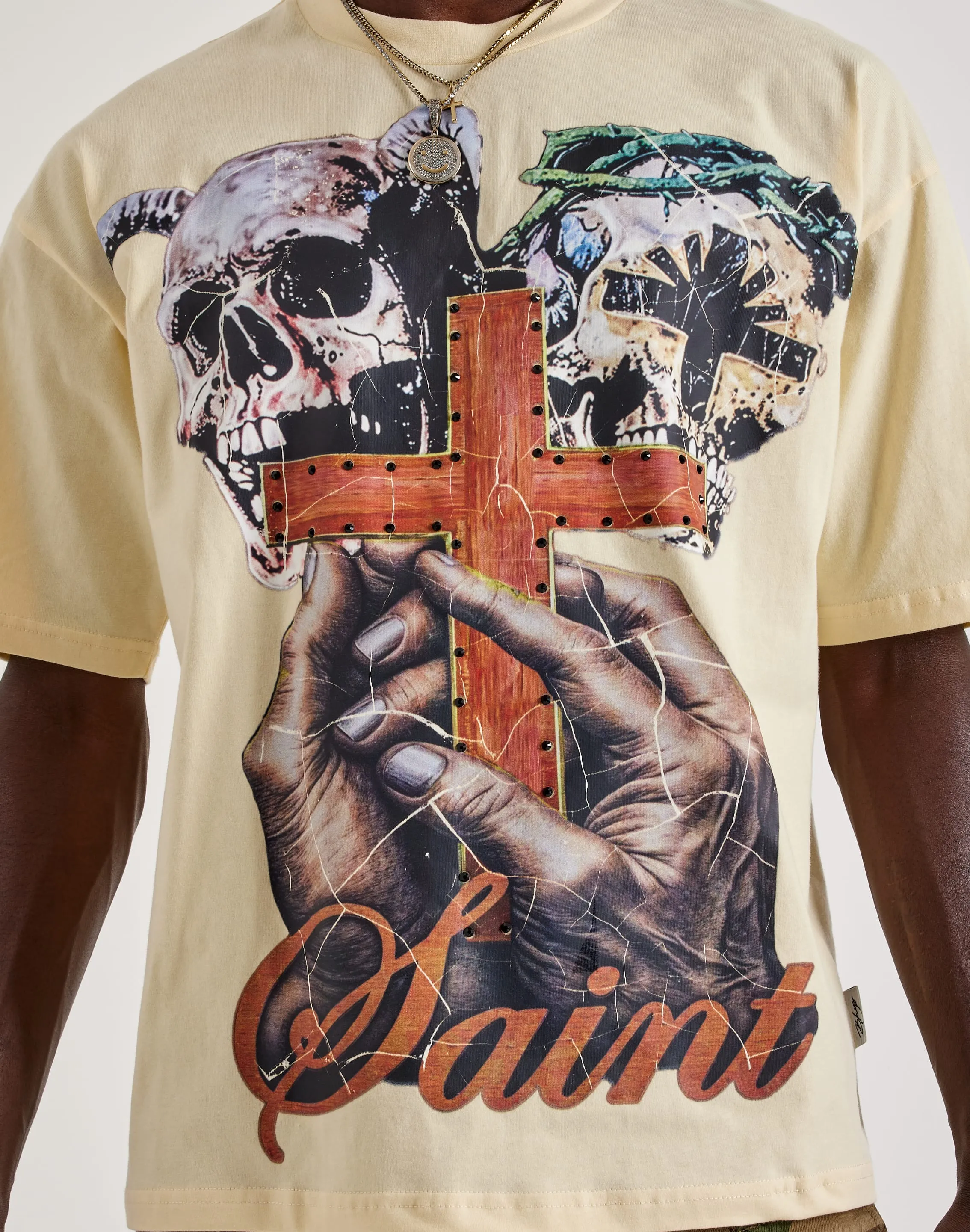 BKYS Saint Cross Cropped Tee Hot Core