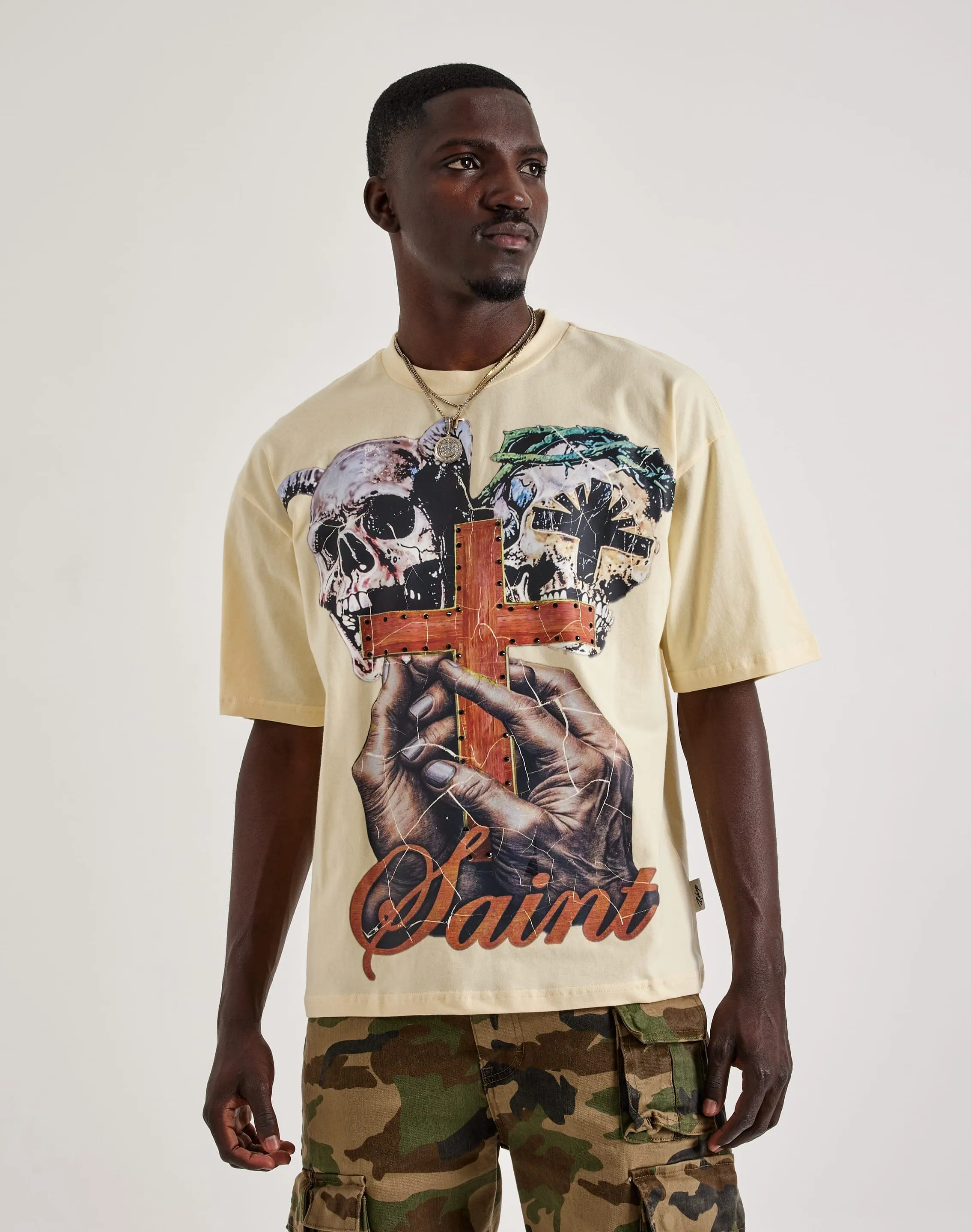 BKYS Saint Cross Cropped Tee Wind Ease FormFitting Cut