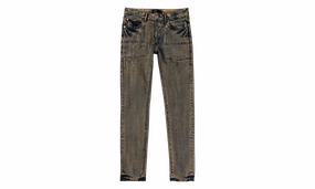 Easy Fit Antiqued Snow Wash Jeans "Blue"