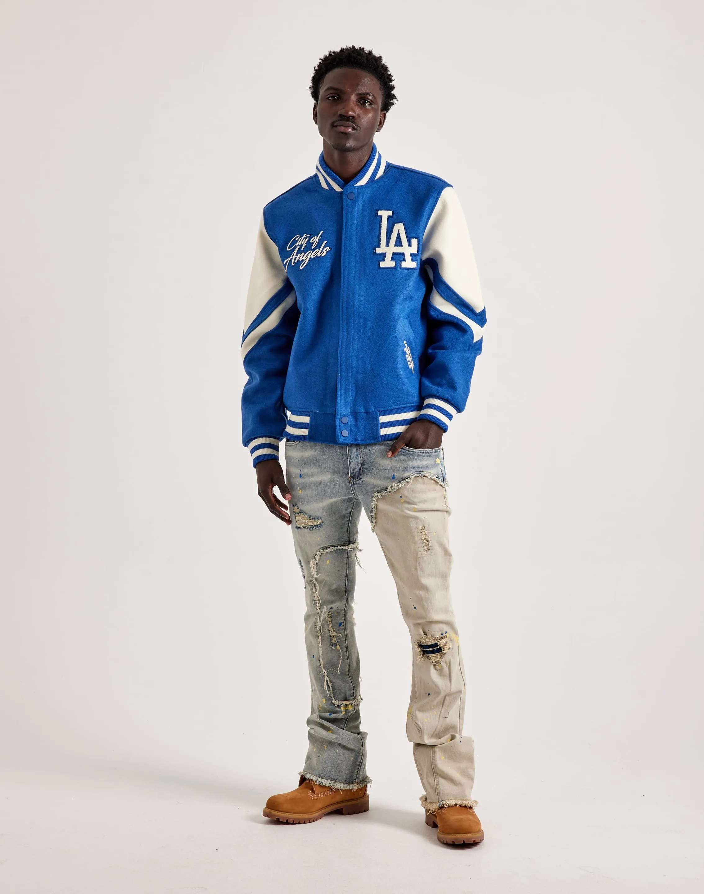 Pro Standard MLB Los Angeles Dodgers Varsity Jacket Thick Fiber NonRestrictive Cut
