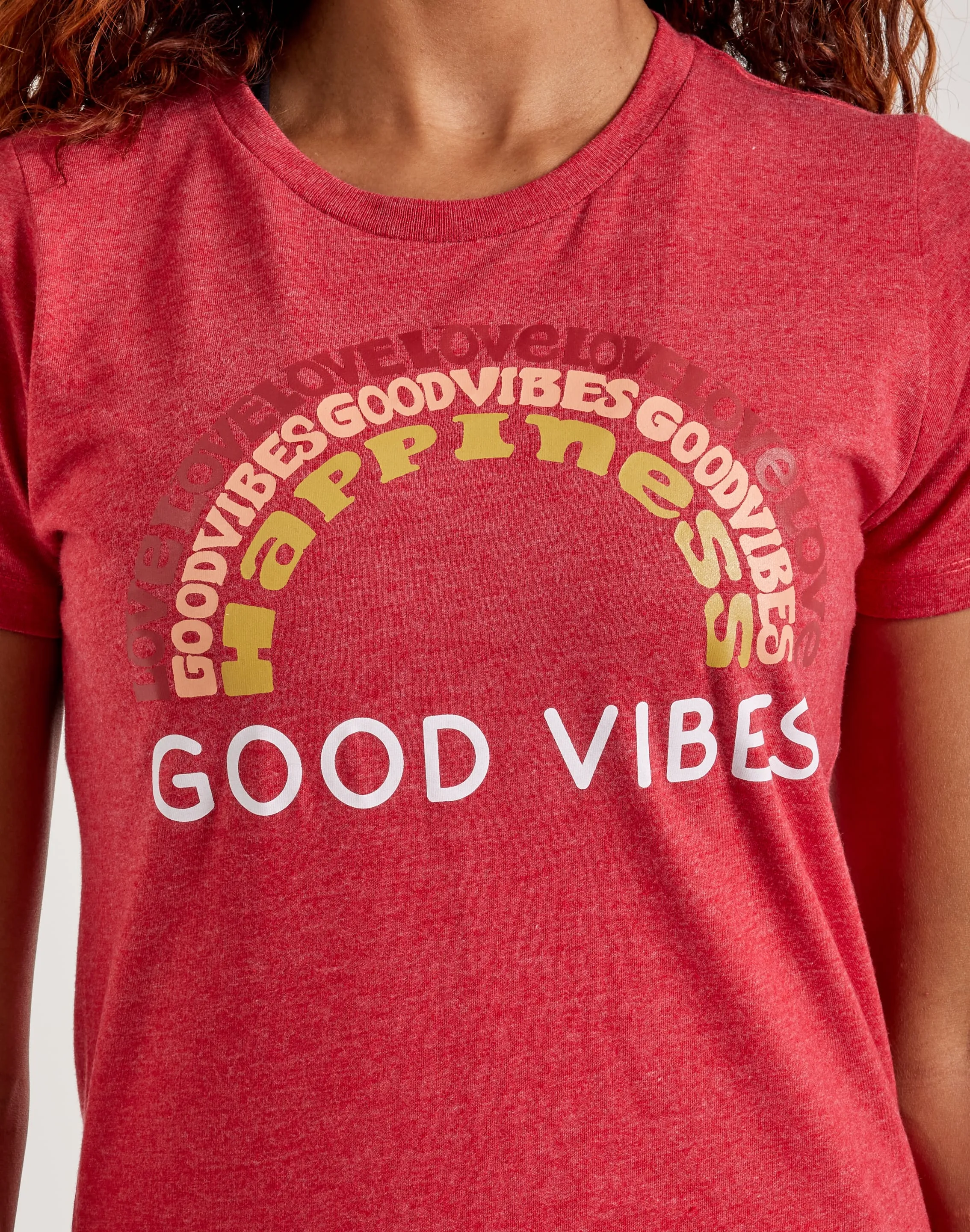LayeredConstruction LA Pop Art Word Art Good Vibes Tee