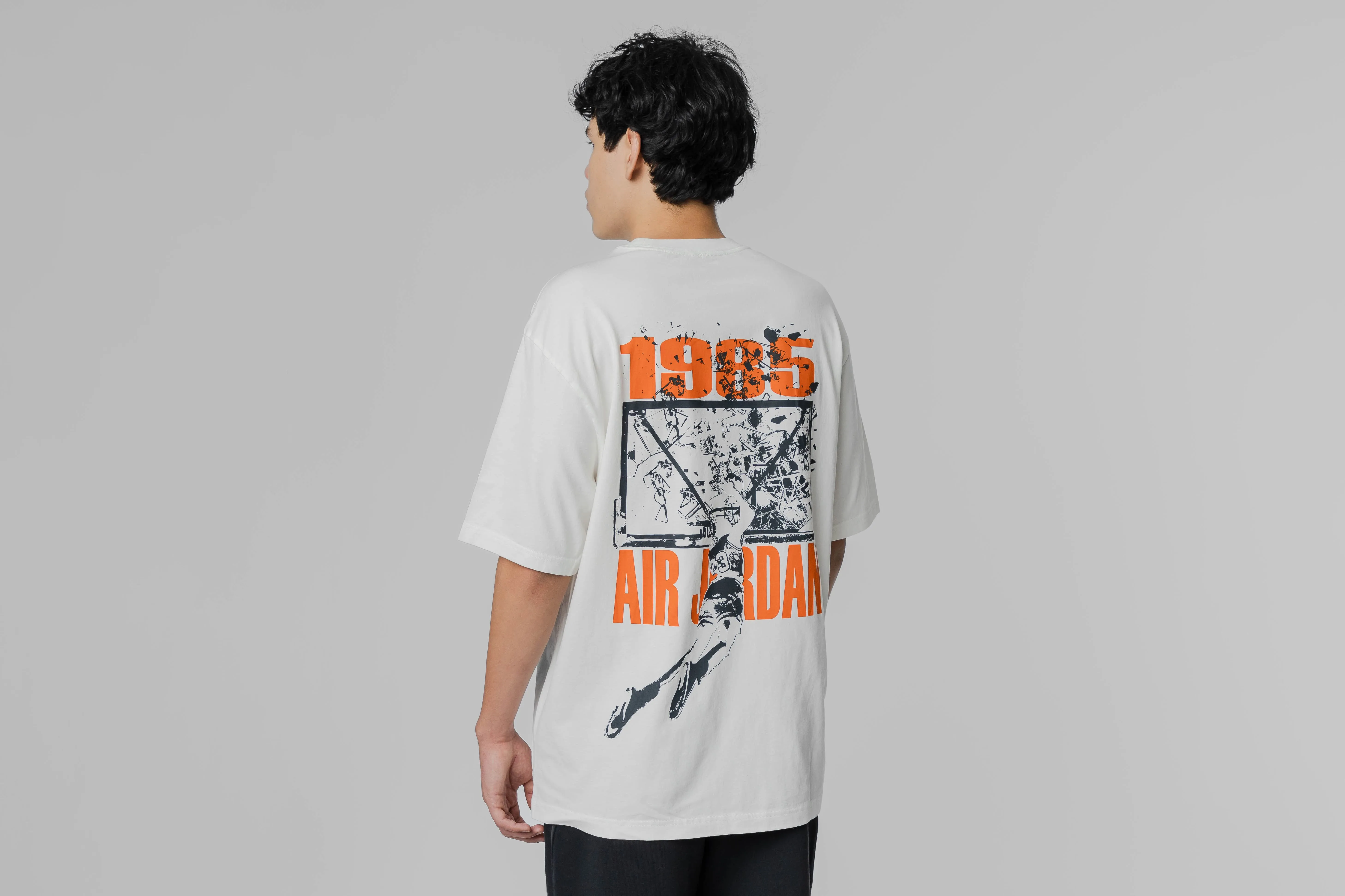 Jordan Brooklyn Shattered Backboard Oversized Tee FadeResistant Treatment ContrastPlacket
