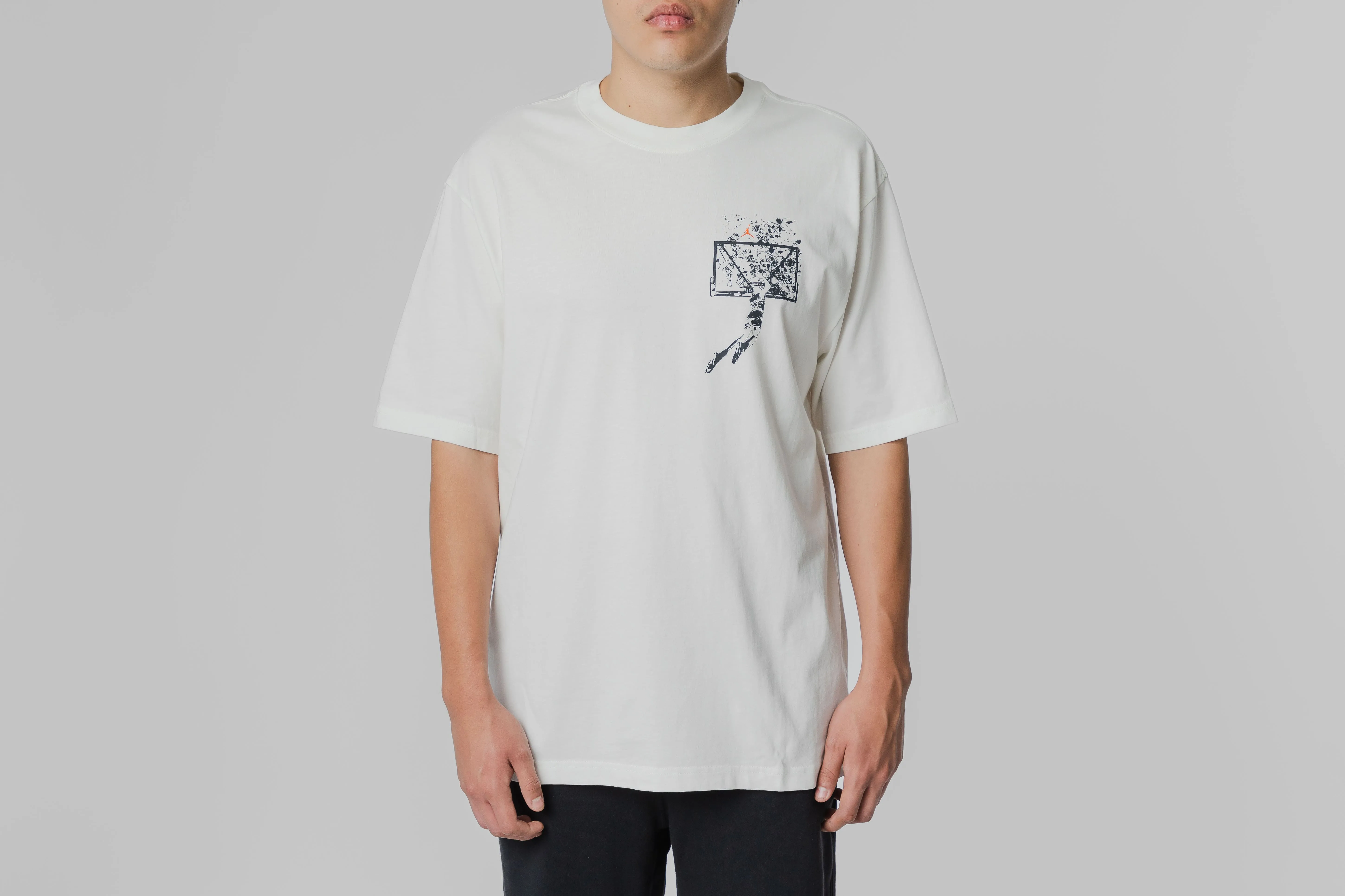 Hidden Ventilation Zones BondedShoulder Jordan Brooklyn Shattered Backboard Oversized Tee