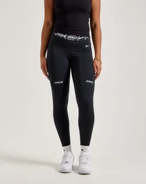 Nike Pro Mid-Rise Graphic Leggings FrictionResistantEdges OdorControl Treatment