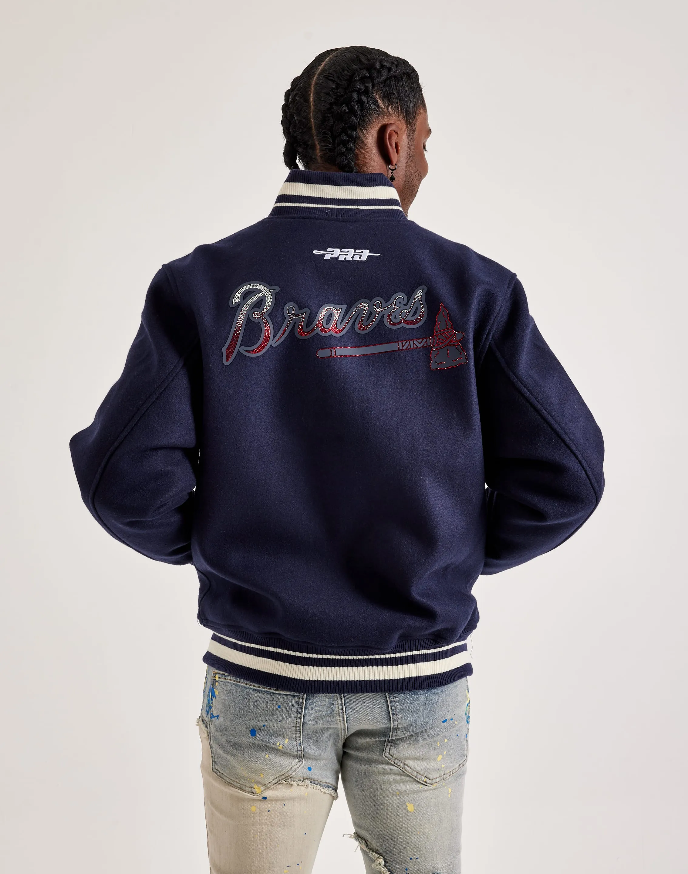 Pro Standard MLB Atlanta Braves Varsity Jacket ZeroIrritationLabels Lightweight Construction