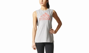 Graphic Athletic Tank Top "Medium Grey Heather / Coral" Adjustable Drawcord WaterRepellent Surface