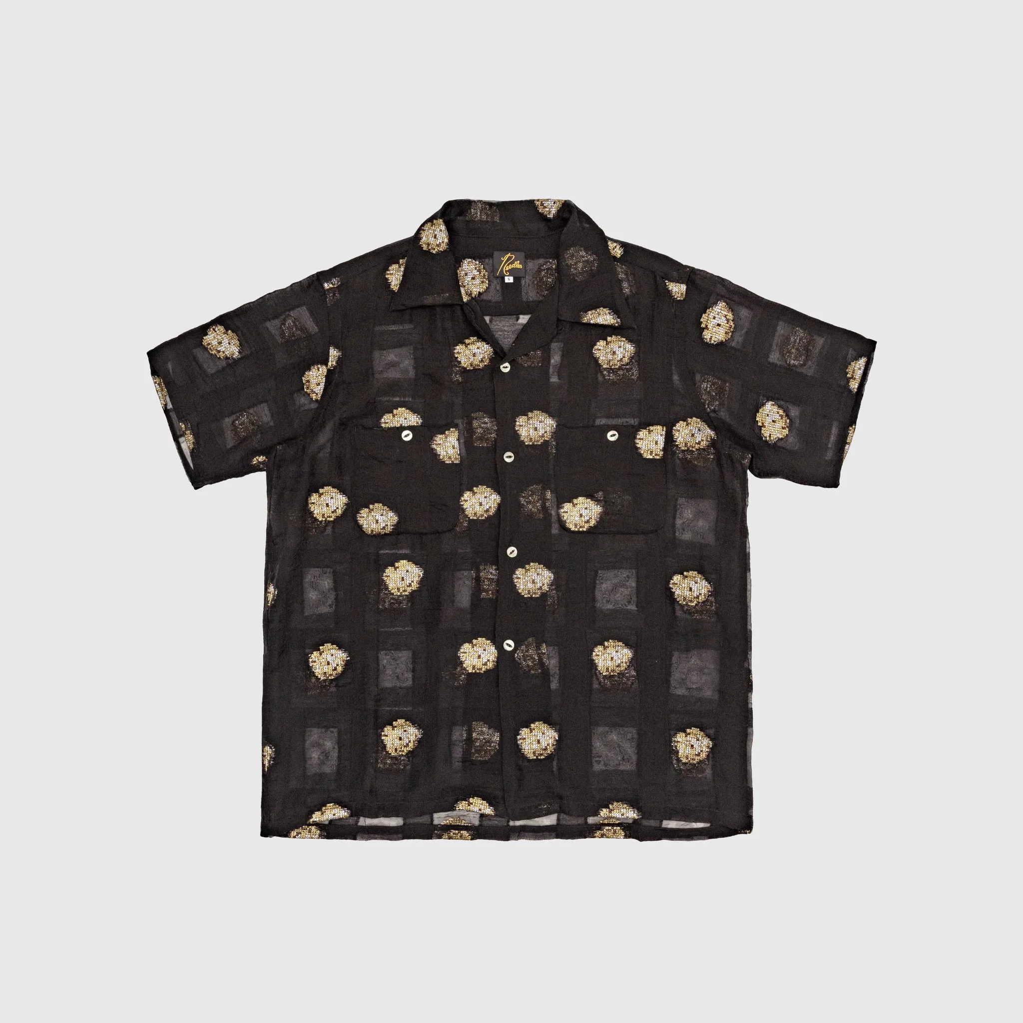 Slim Silhouette Cocktail Event ORIENTAL LAME JAQUARD ONE-UP SHIRT