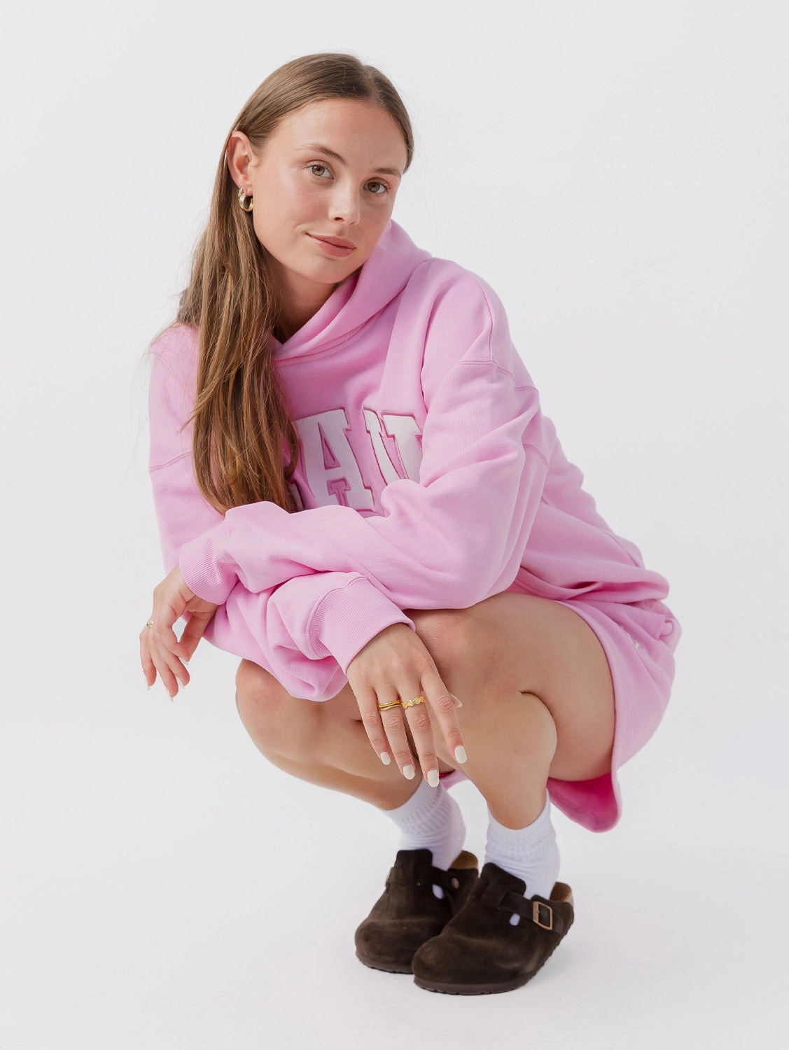 Applique Fleece Shorts Non Binding Waistline dress shorts