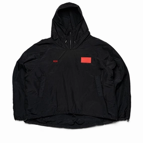 424 Giubbino Uomo Ric To Lightweight Jacket - Black Soft Shell Material All-Season Outerwear