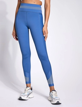 Aria Legging - Dusty Blue Bonded Seamless Edges Compression Fit