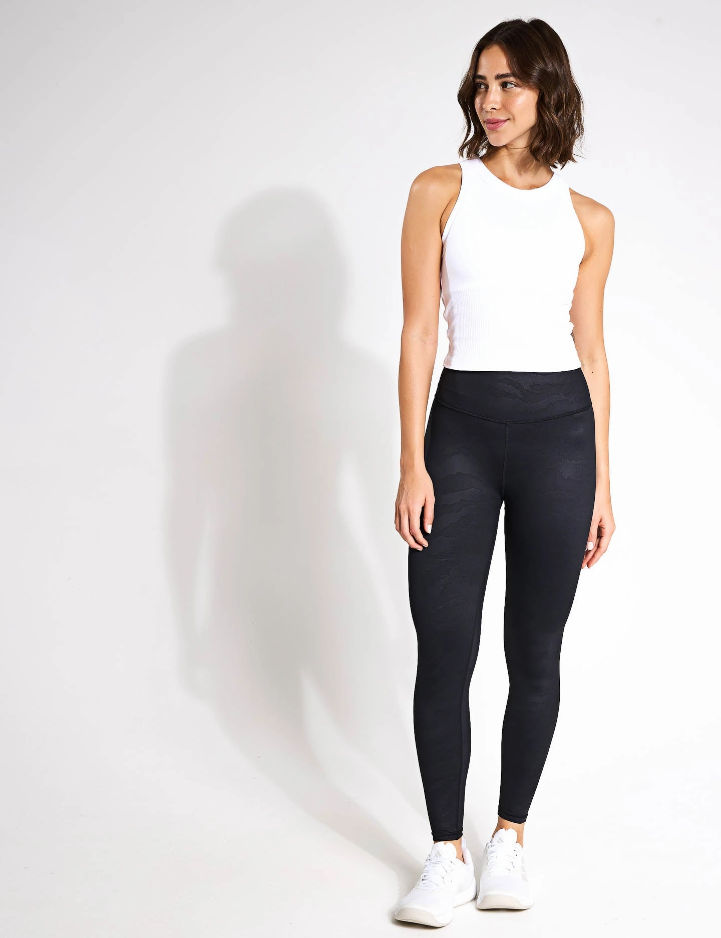 Fitness Lover Moisture Wicking Flatlock Seams Ariana Legging - Black Tiger Print