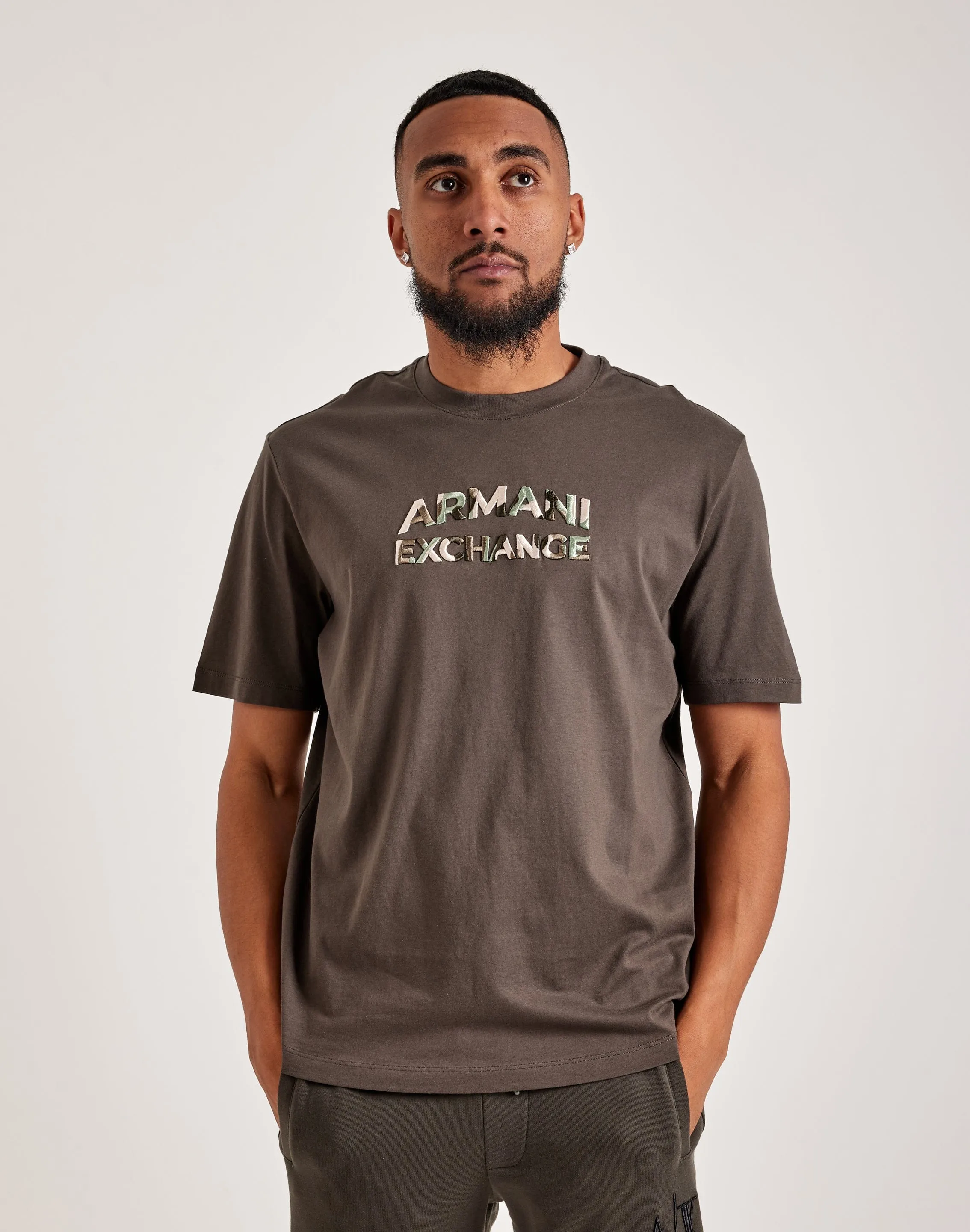SeamlessFit Armani Exchange Embroidered Logo Tee