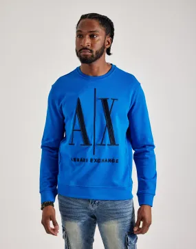 Armani Exchange Icon Logo Crewneck Sweatshirt VersatileStyle Basic Core