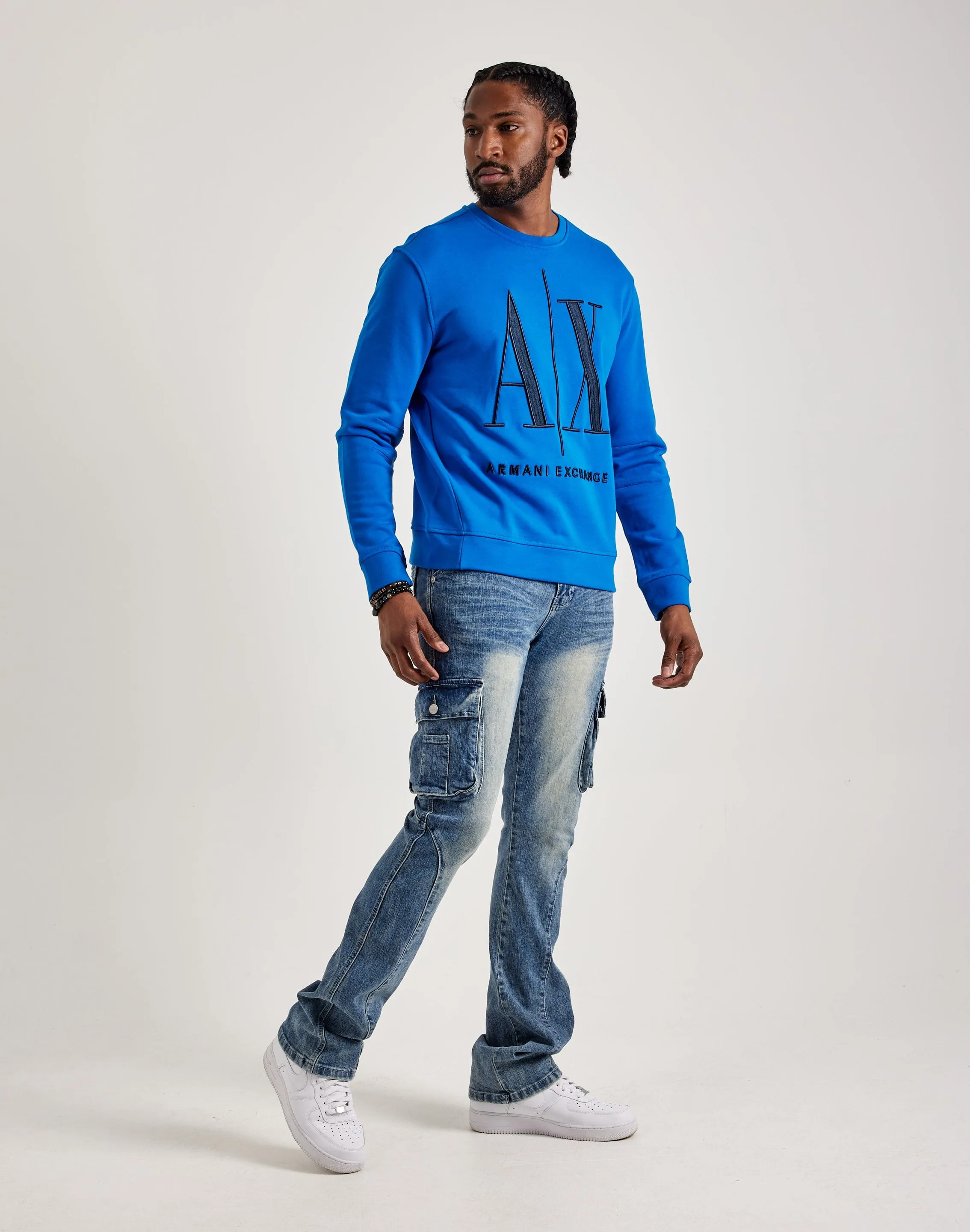 Quick Wear Armani Exchange Icon Logo Crewneck Sweatshirt