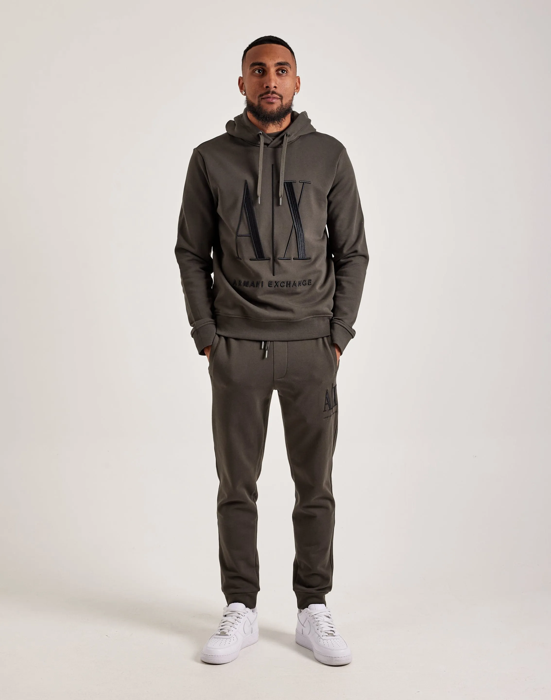 AntiSlip Grip Armani Exchange Icon Logo Hoodie