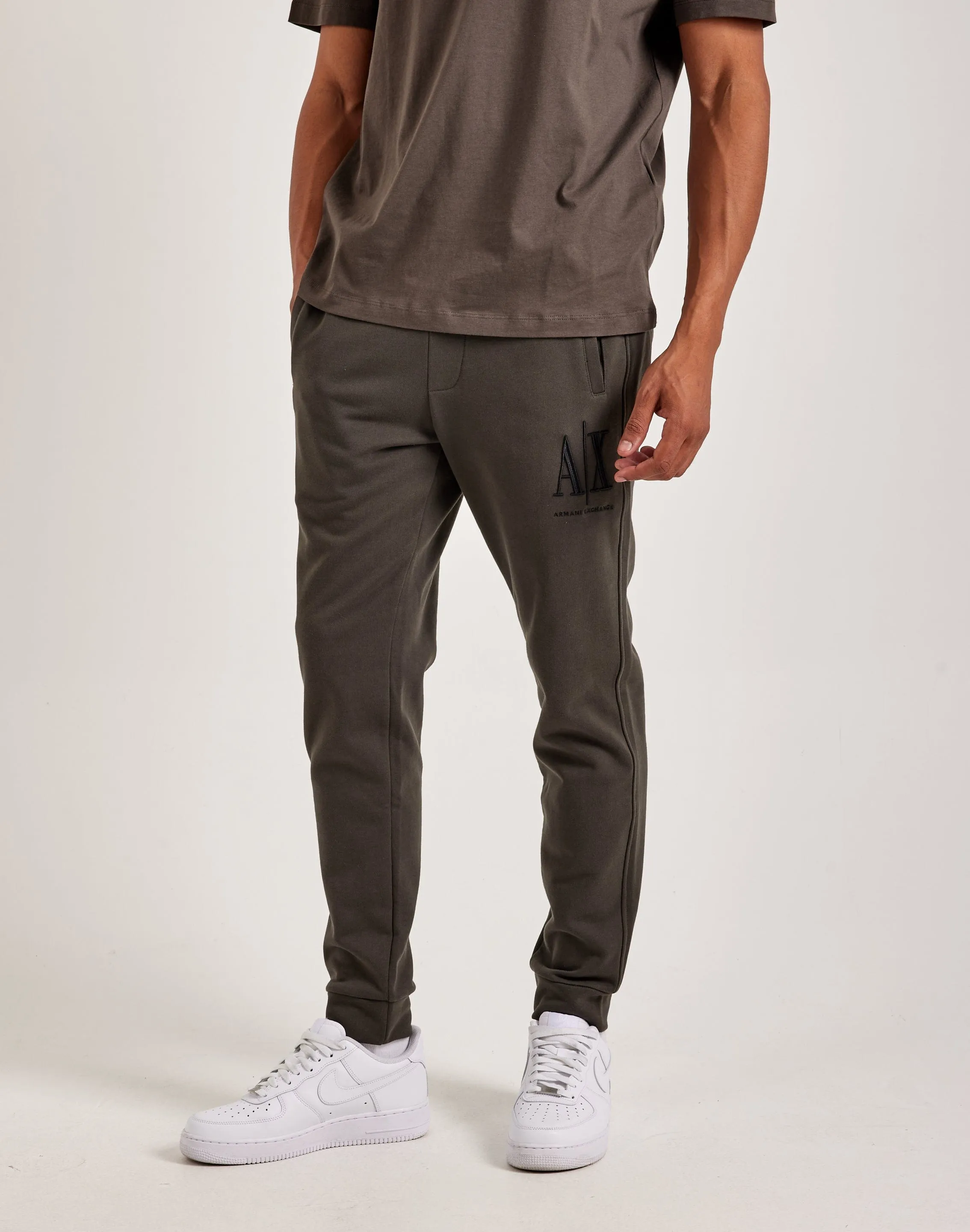 Armani Exchange Icon Logo Sweatpants World Edge Feather Glow
