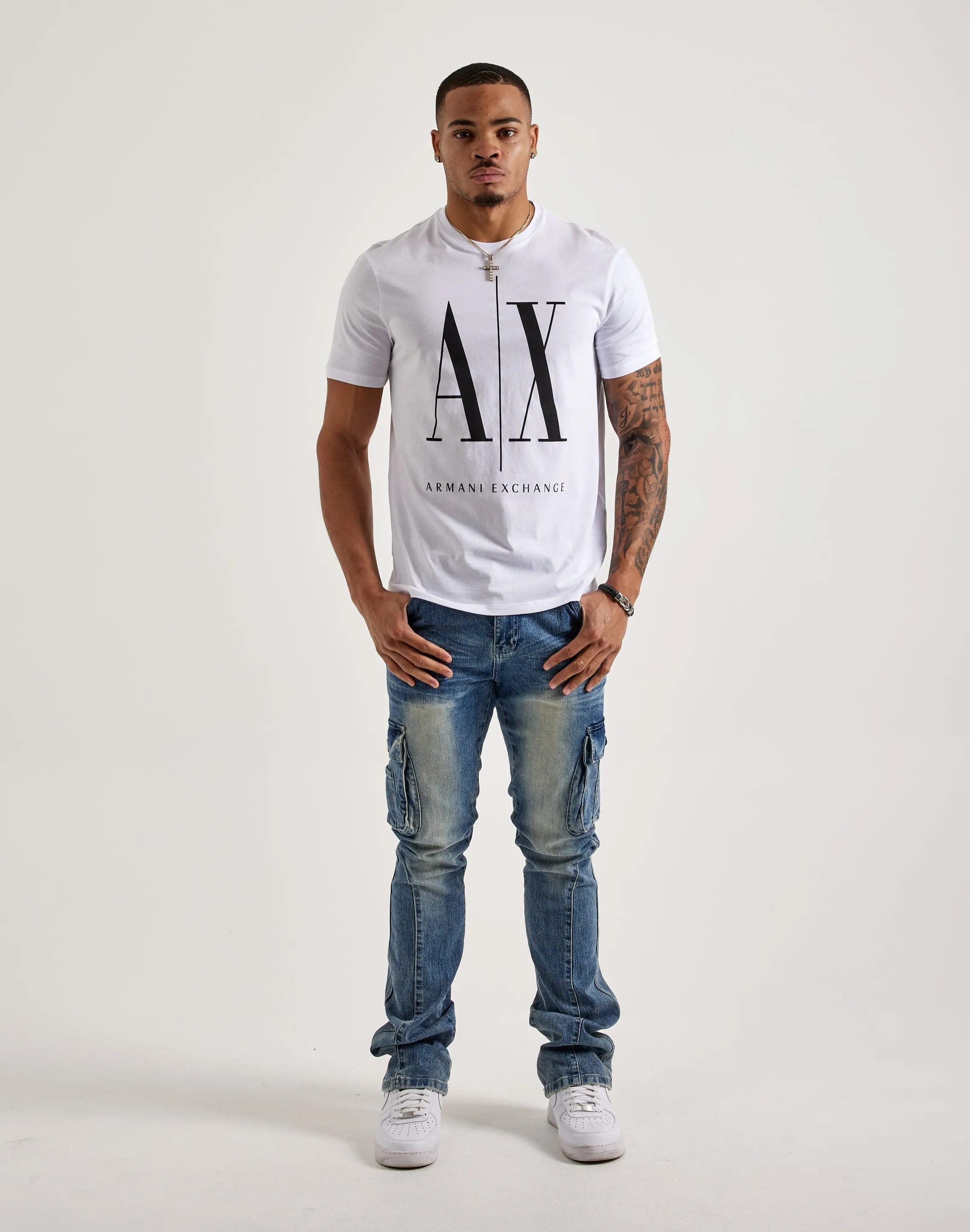 Armani Exchange Icon Logo Tee Evening Chic