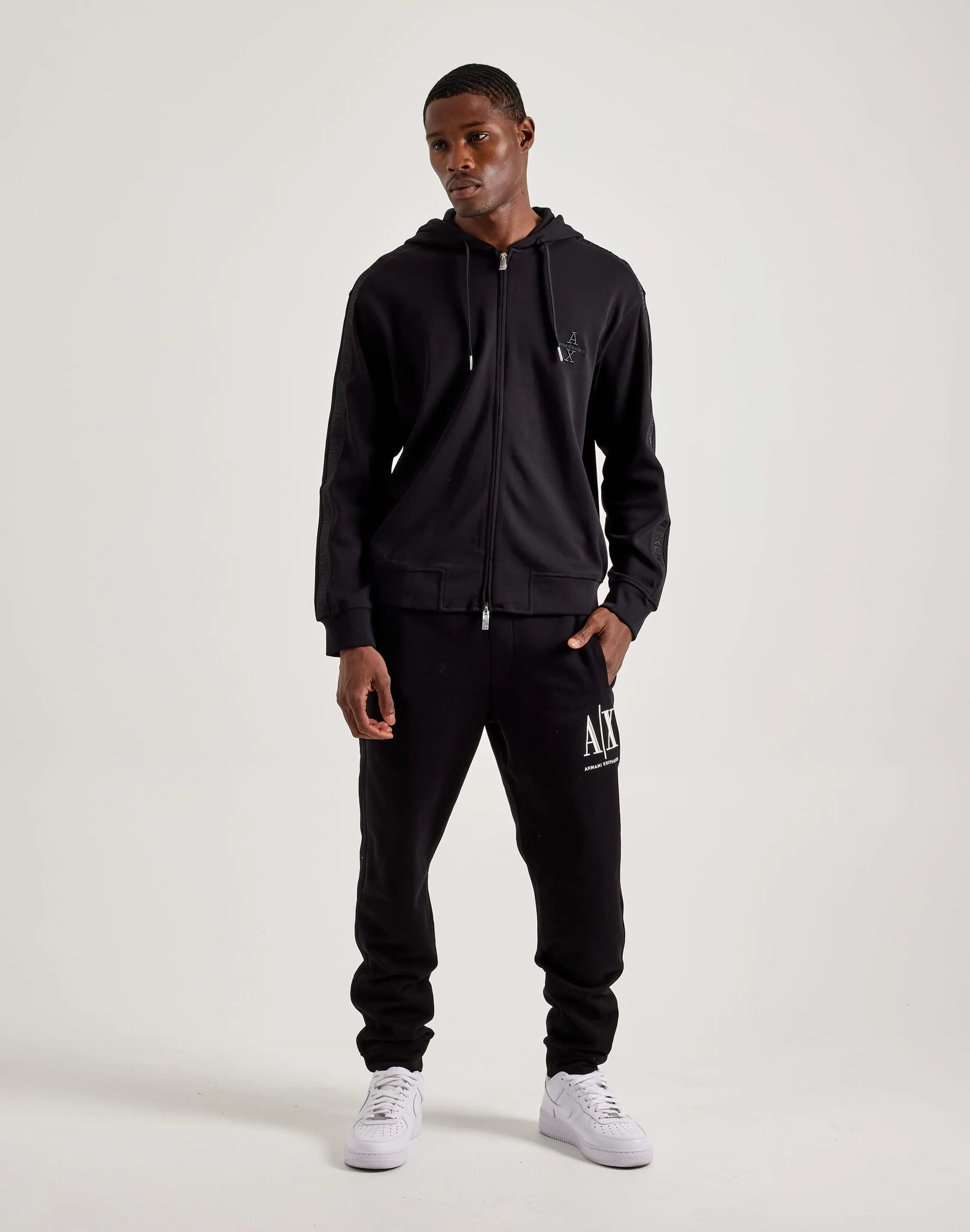 Eco Core Armani Exchange Logo Tape Hoodie