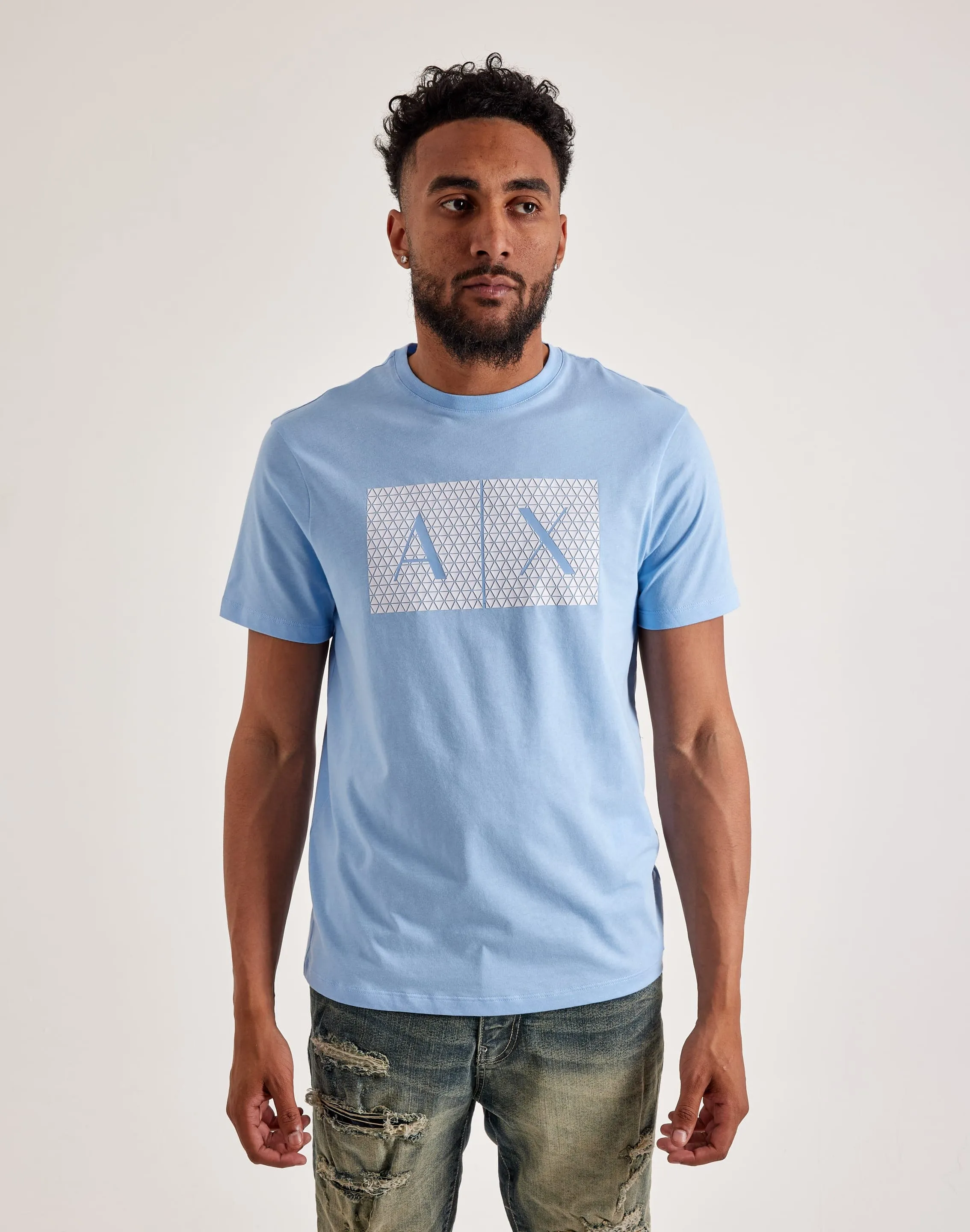 Armani Exchange Logo Tee Windproof Outer Layer ReinforcedHems