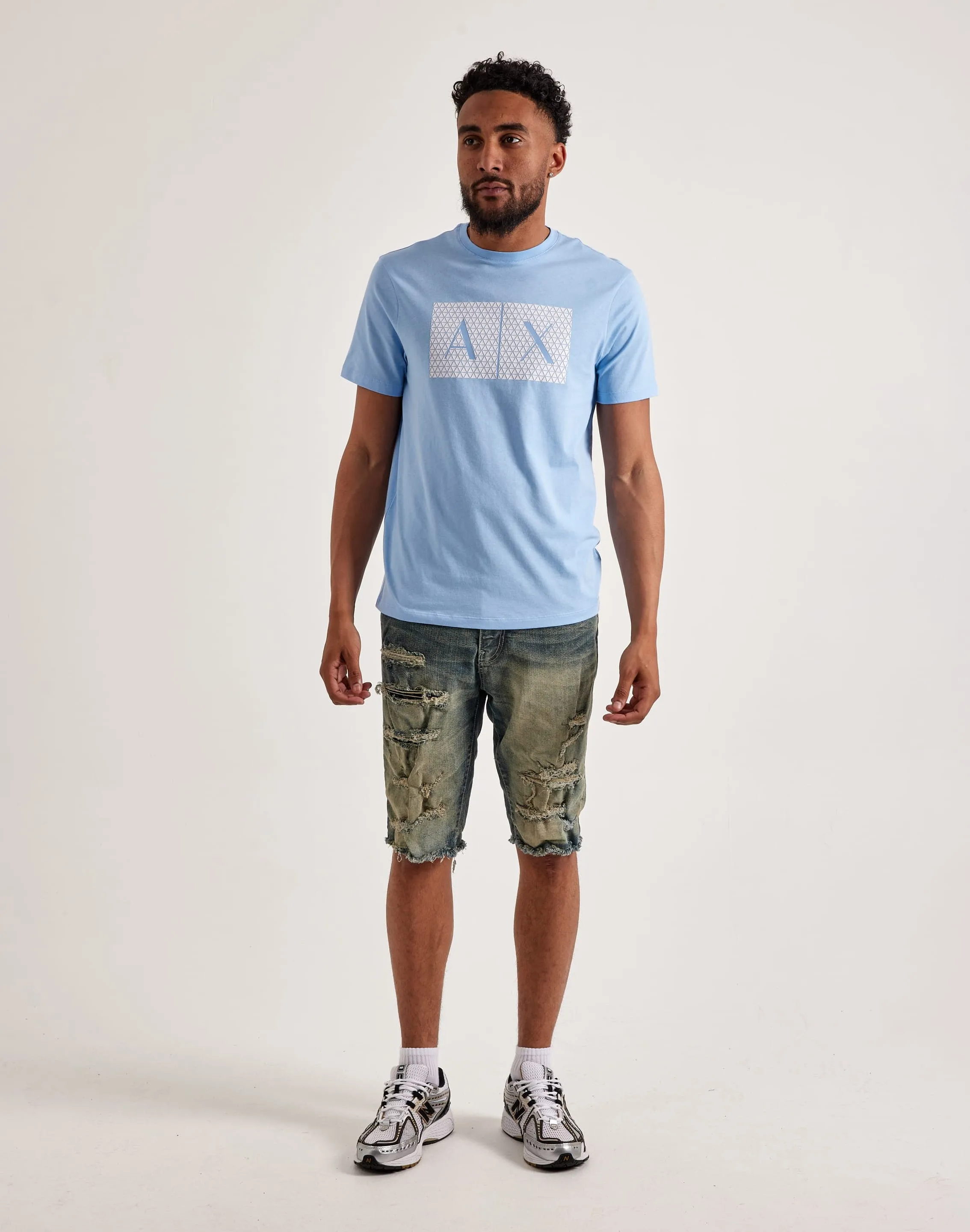 Armani Exchange Logo Tee BreathableFabric Leader Fit