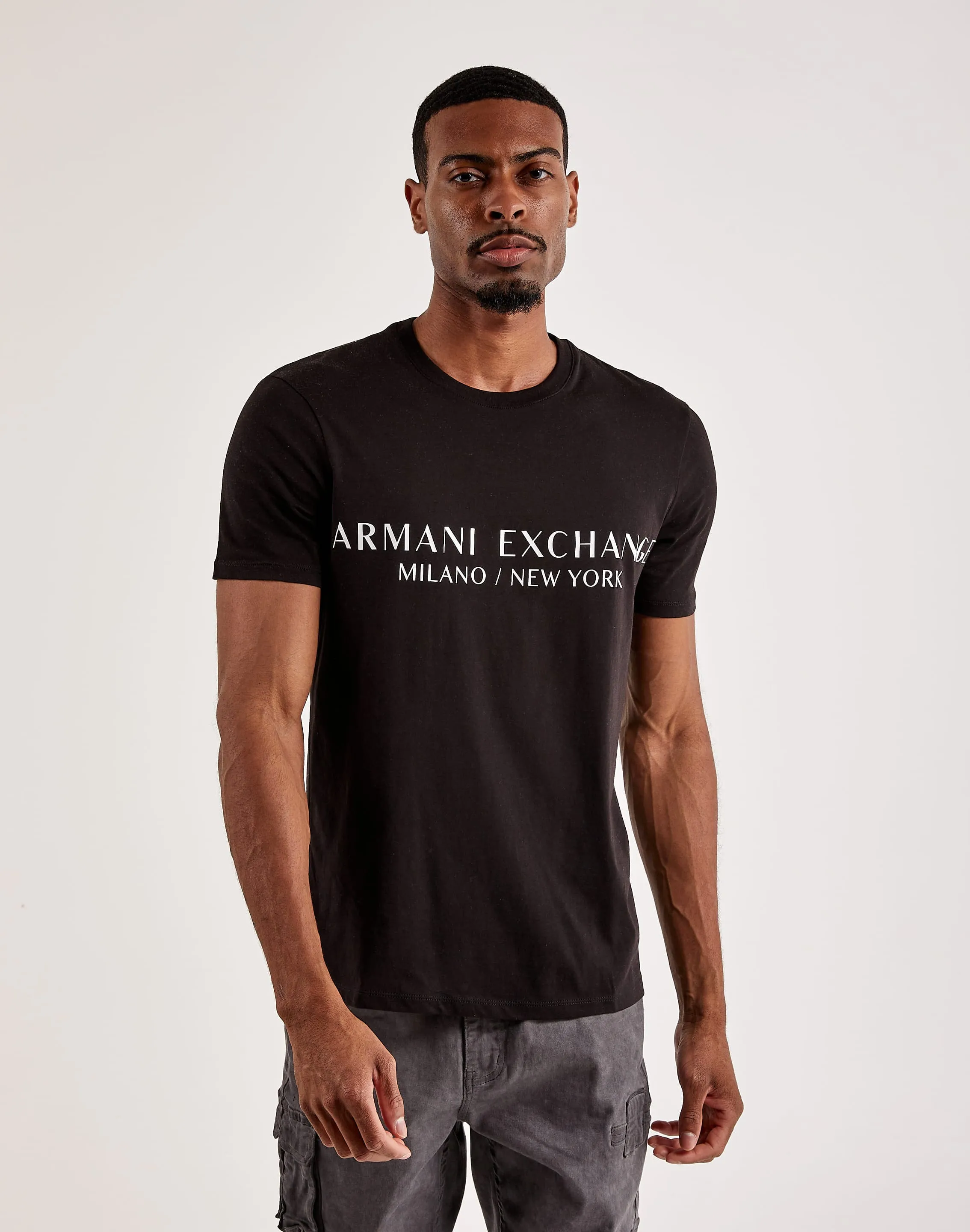 Armani Exchange Logo Tee Glitter Fit Sport Glow