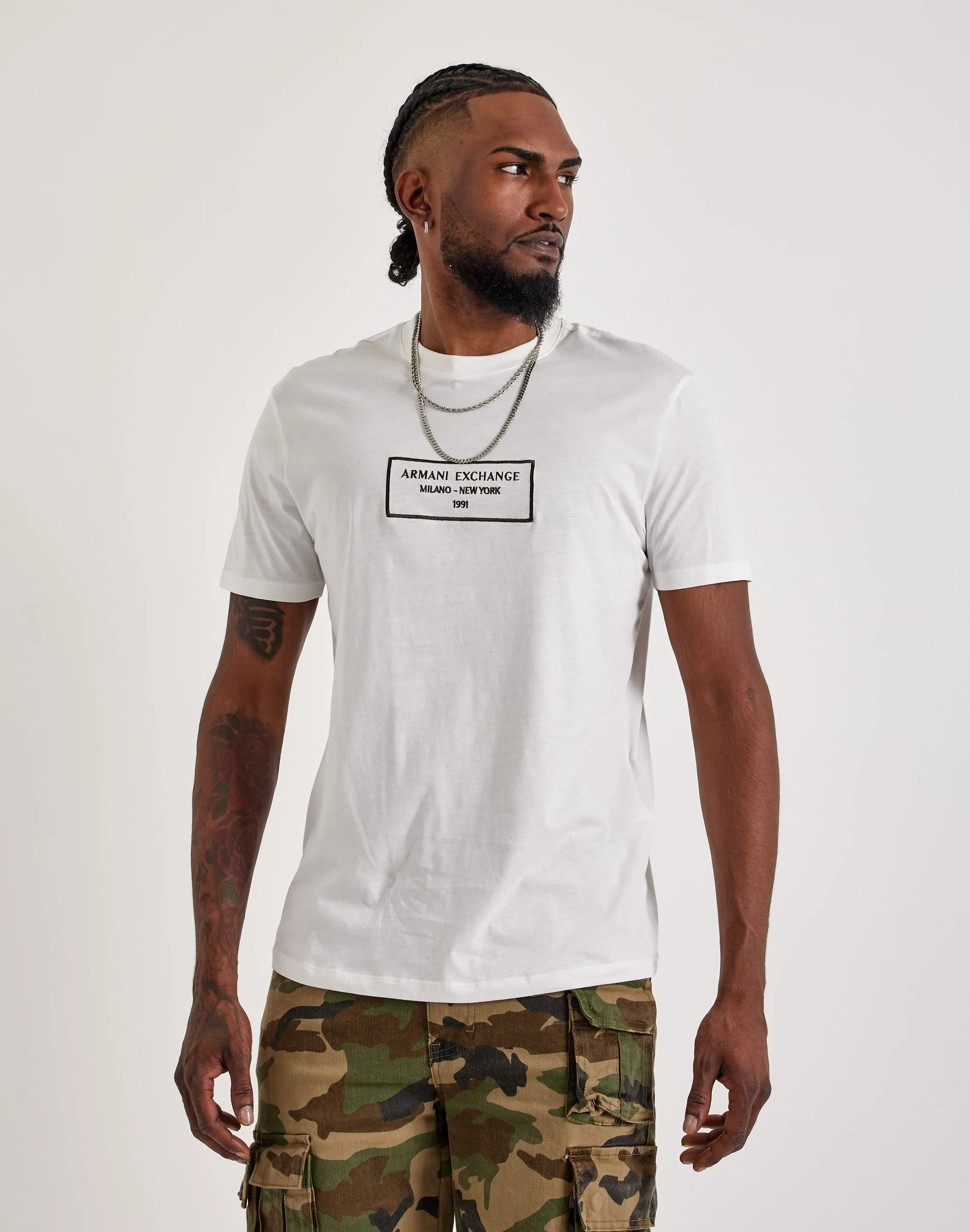 Armani Exchange Milano Box Logo Tee AllDayComfort WaterRepellent Finish
