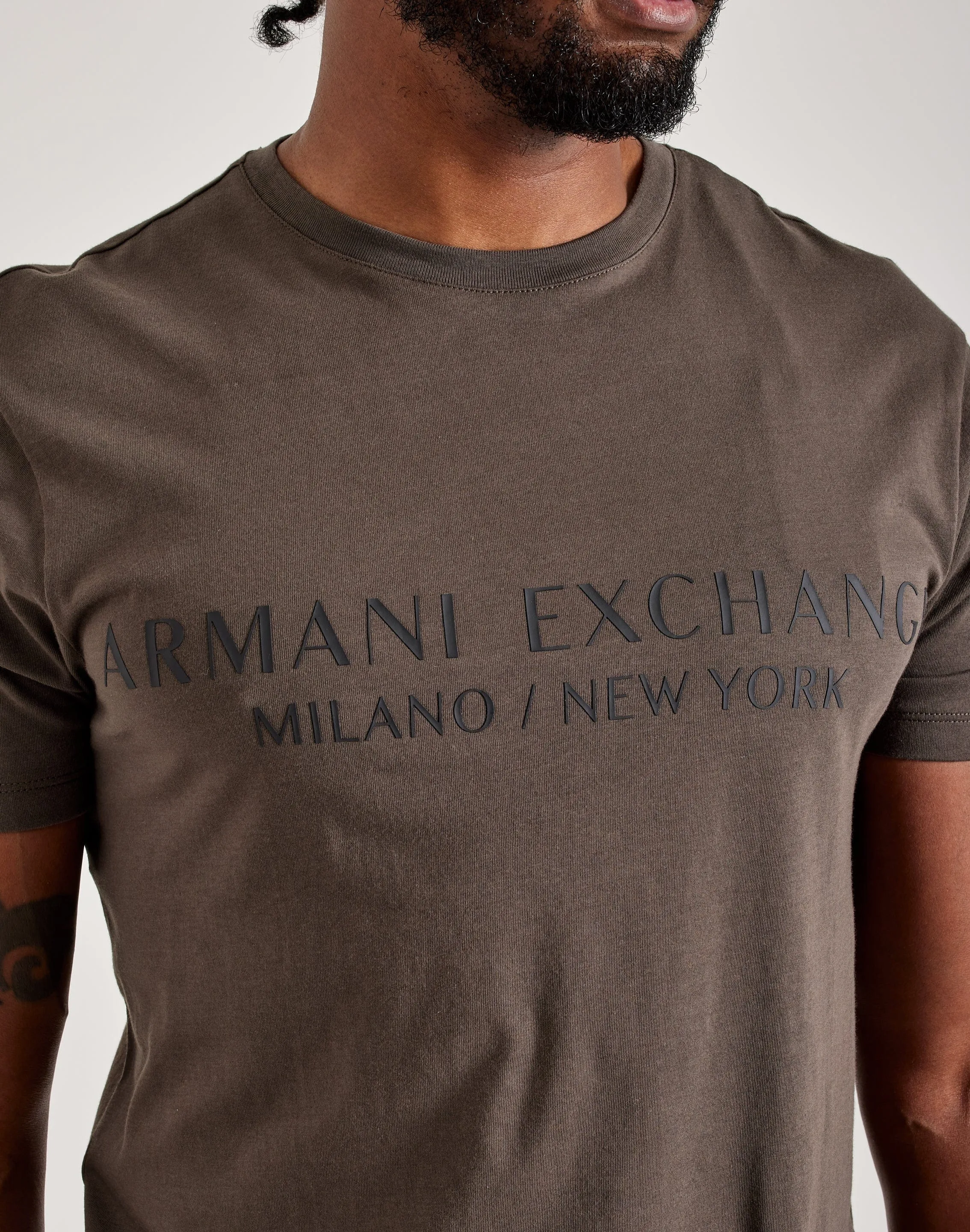 Bold Step WrinkleFreeFabric Armani Exchange Milano Logo Tee
