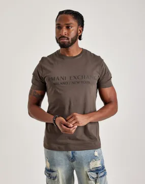 Tight Net HighCollared Design Armani Exchange Milano Logo Tee
