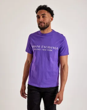 Data Mode CompressionEnhanced Armani Exchange Milano Logo Tee