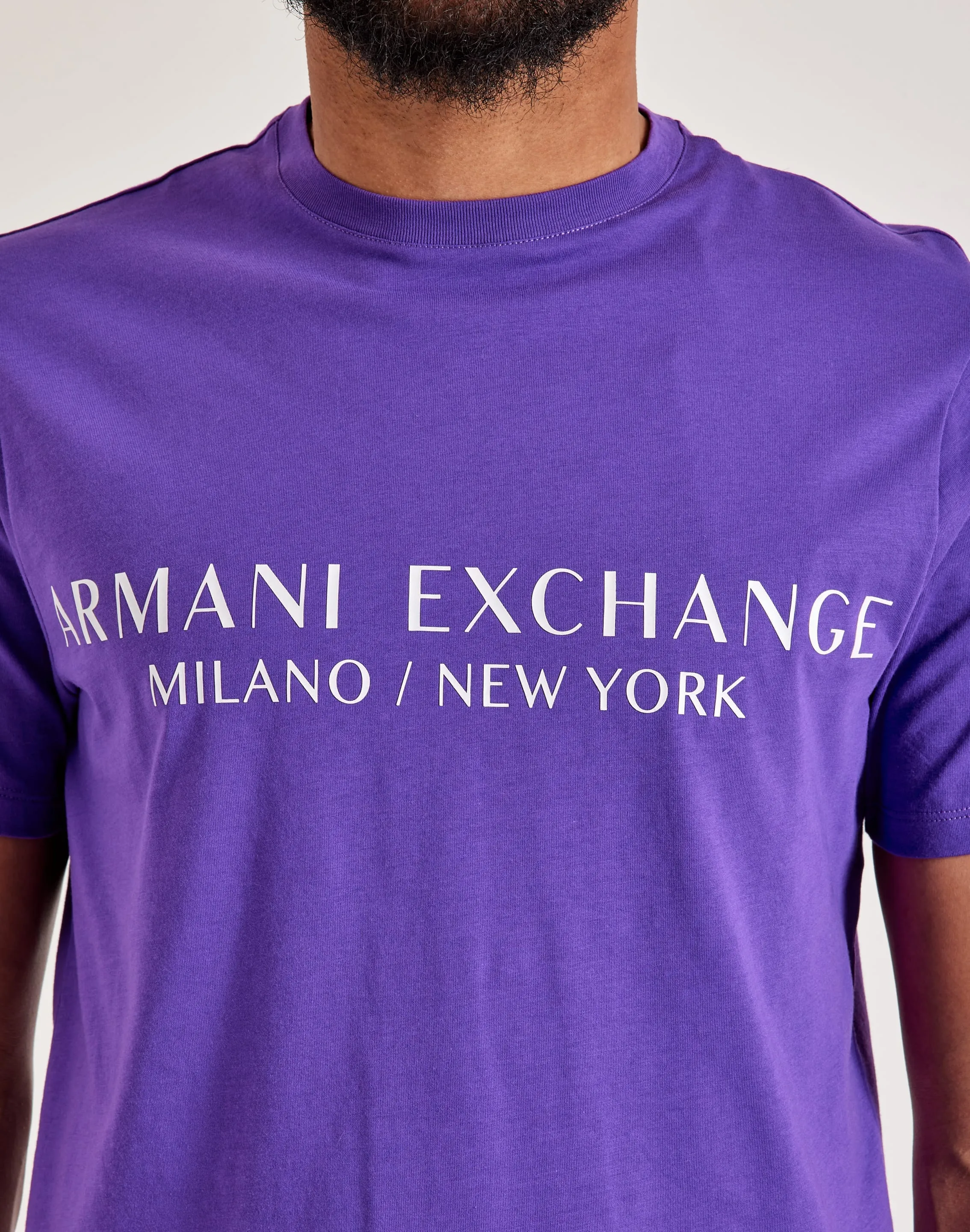 Armani Exchange Milano Logo Tee Reflective Safety Accents Fall Core