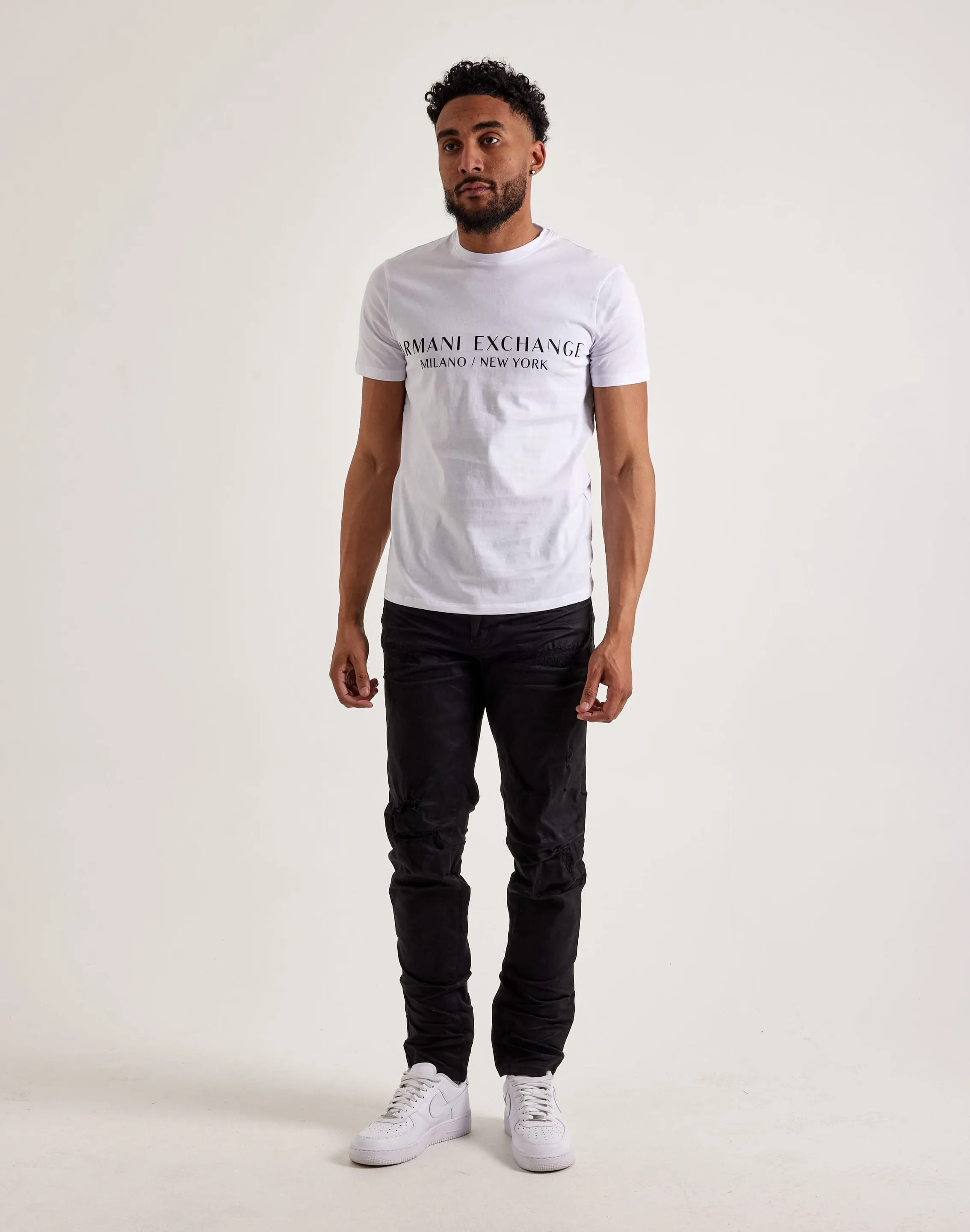 Armani Exchange Milano Logo Tee MoistureManagement Technology ComfortWaistband