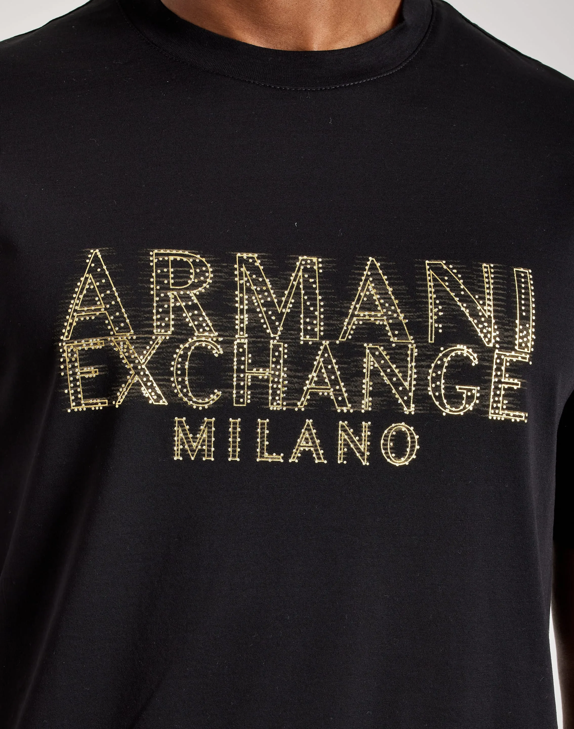 CompactPackability ReflectiveTrimDetails Armani Exchange Milano Logo Tee