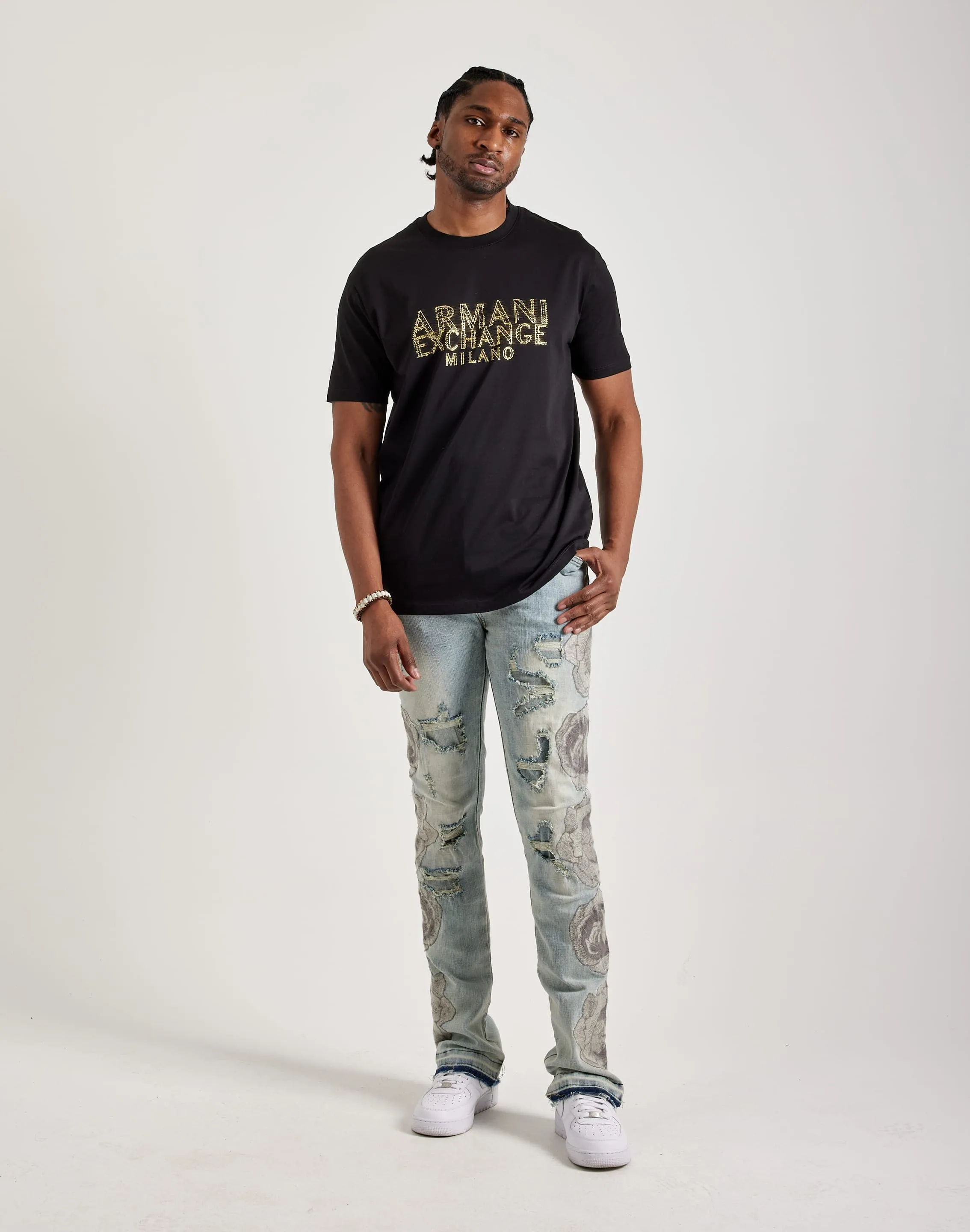 AntimicrobialCoating EcoDye Process Armani Exchange Milano Logo Tee