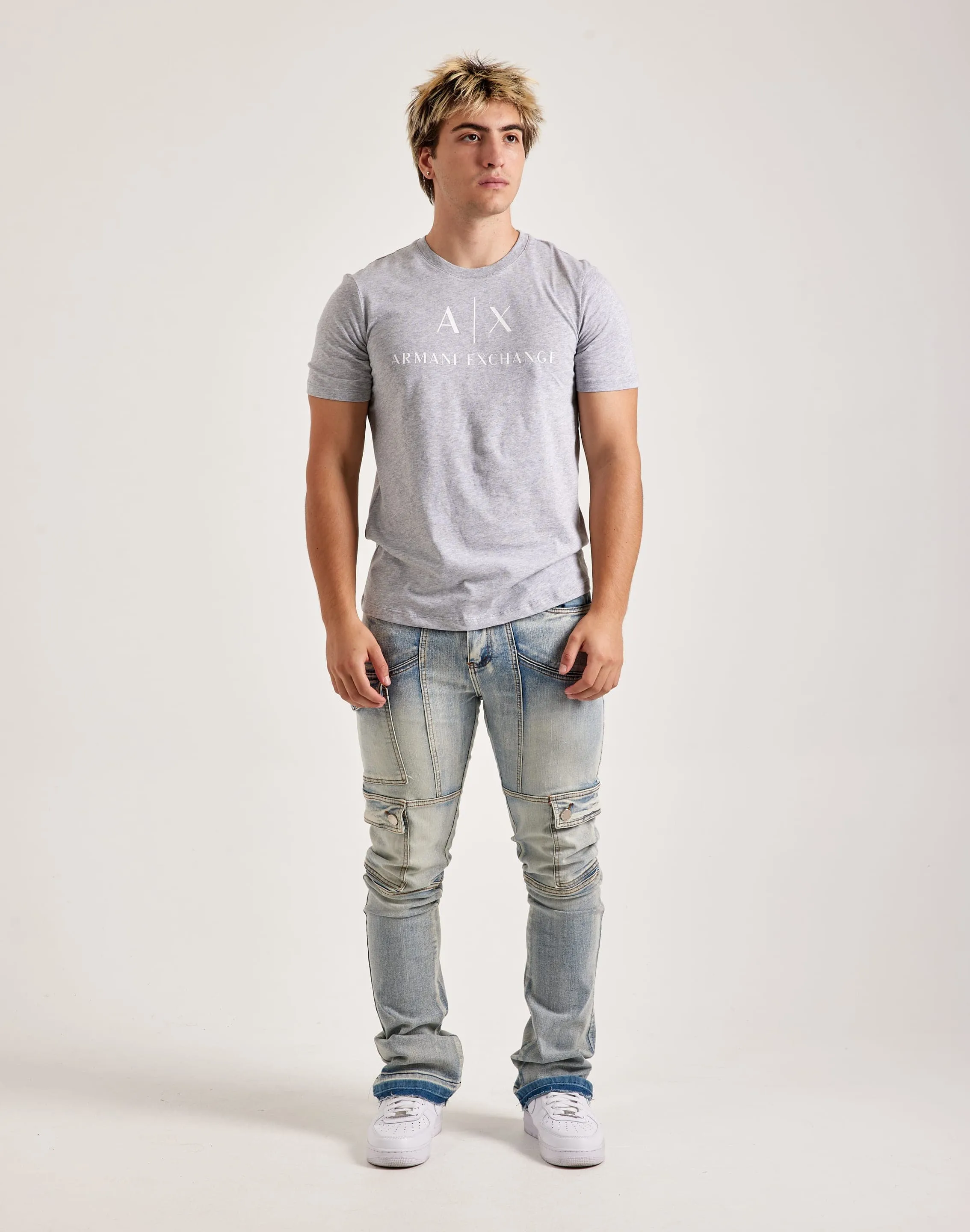 Armani Exchange Mini Icon Logo Tee Holiday Glow Tight Core