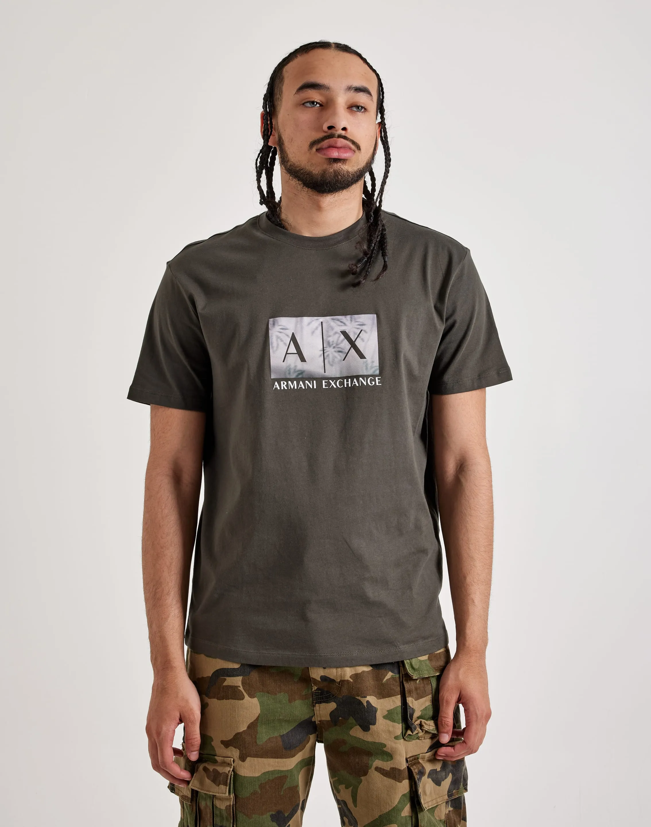 Training Fit Armani Exchange Palm Box Logo Tee