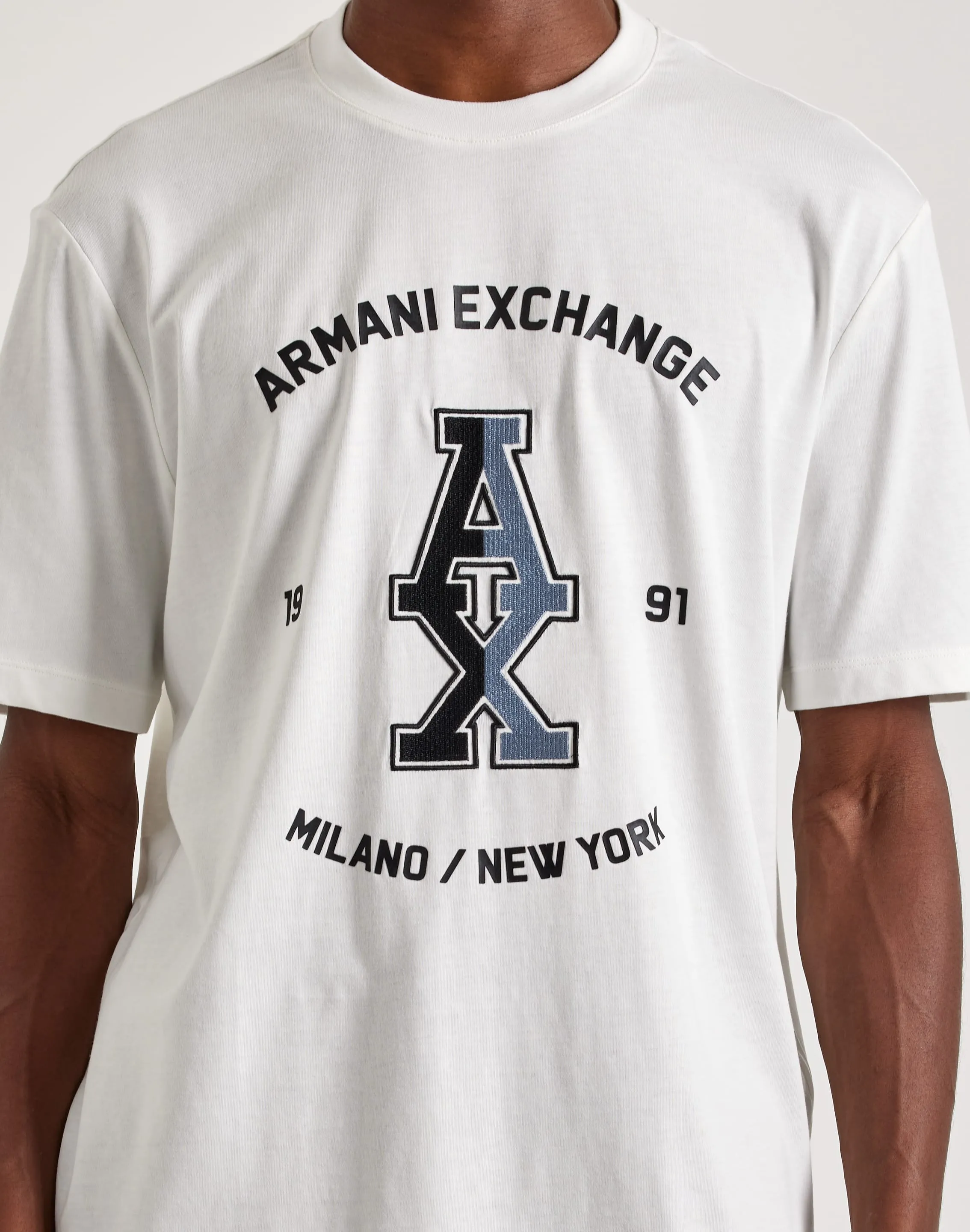Armani Exchange Stacked Logo Tee Earth Glow