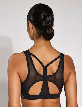 Orange sports apparel Functional seams 4Keeps Cloudspun Bra - Black