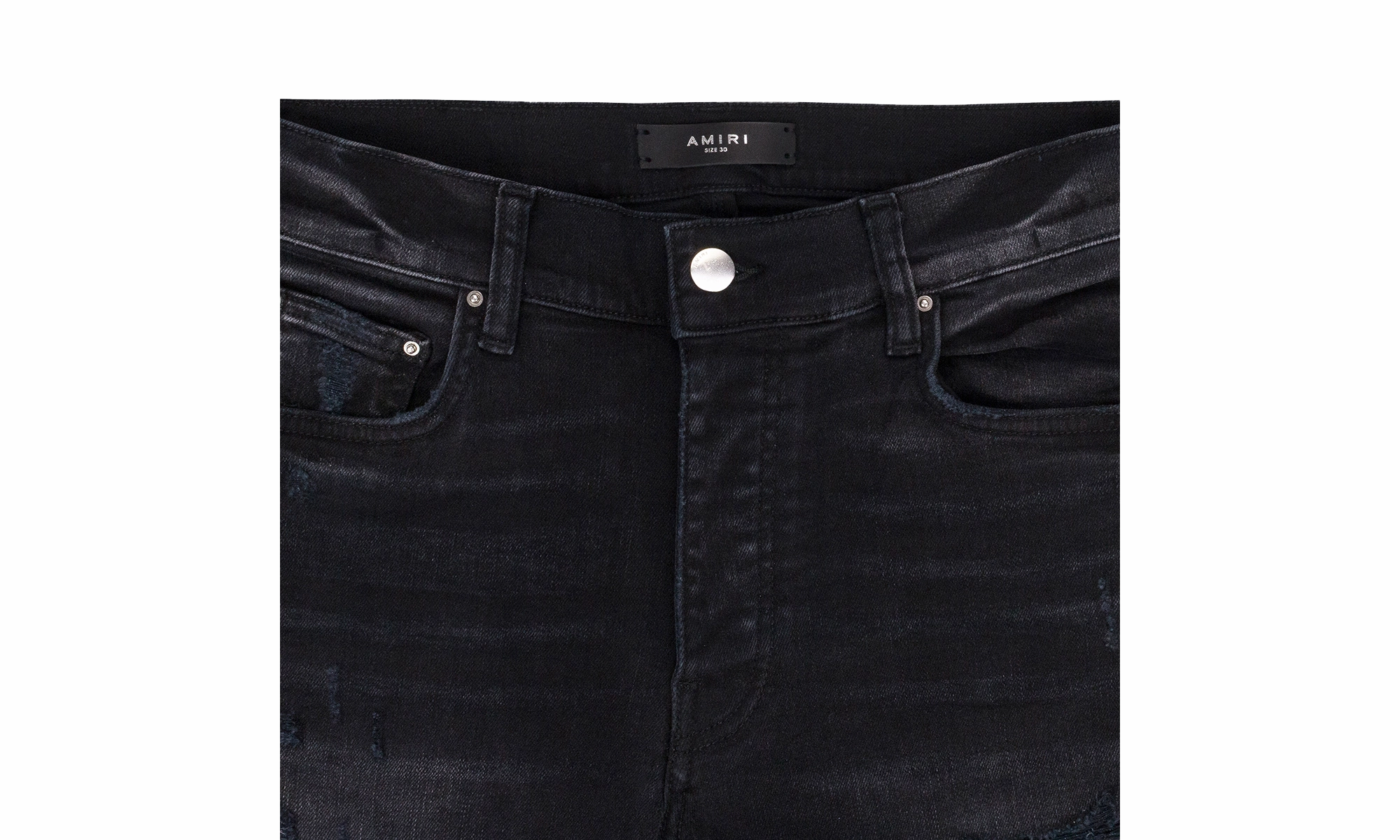Fade Resistant Wash ARTPATCH JEANS "AGED BLACK HIBISCUS"