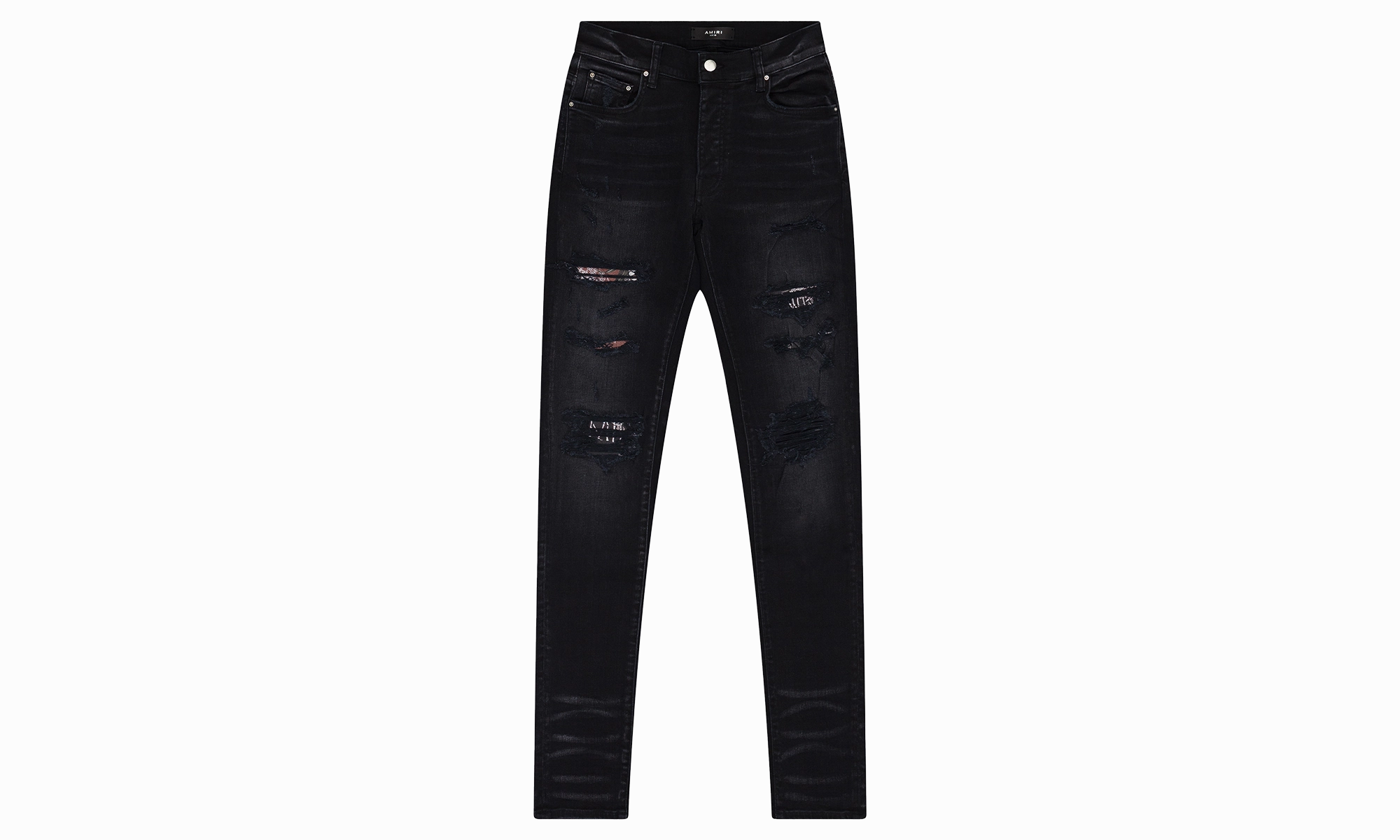 Nature Lover Gym Ready Music Event ARTPATCH JEANS "AGED BLACK HIBISCUS"