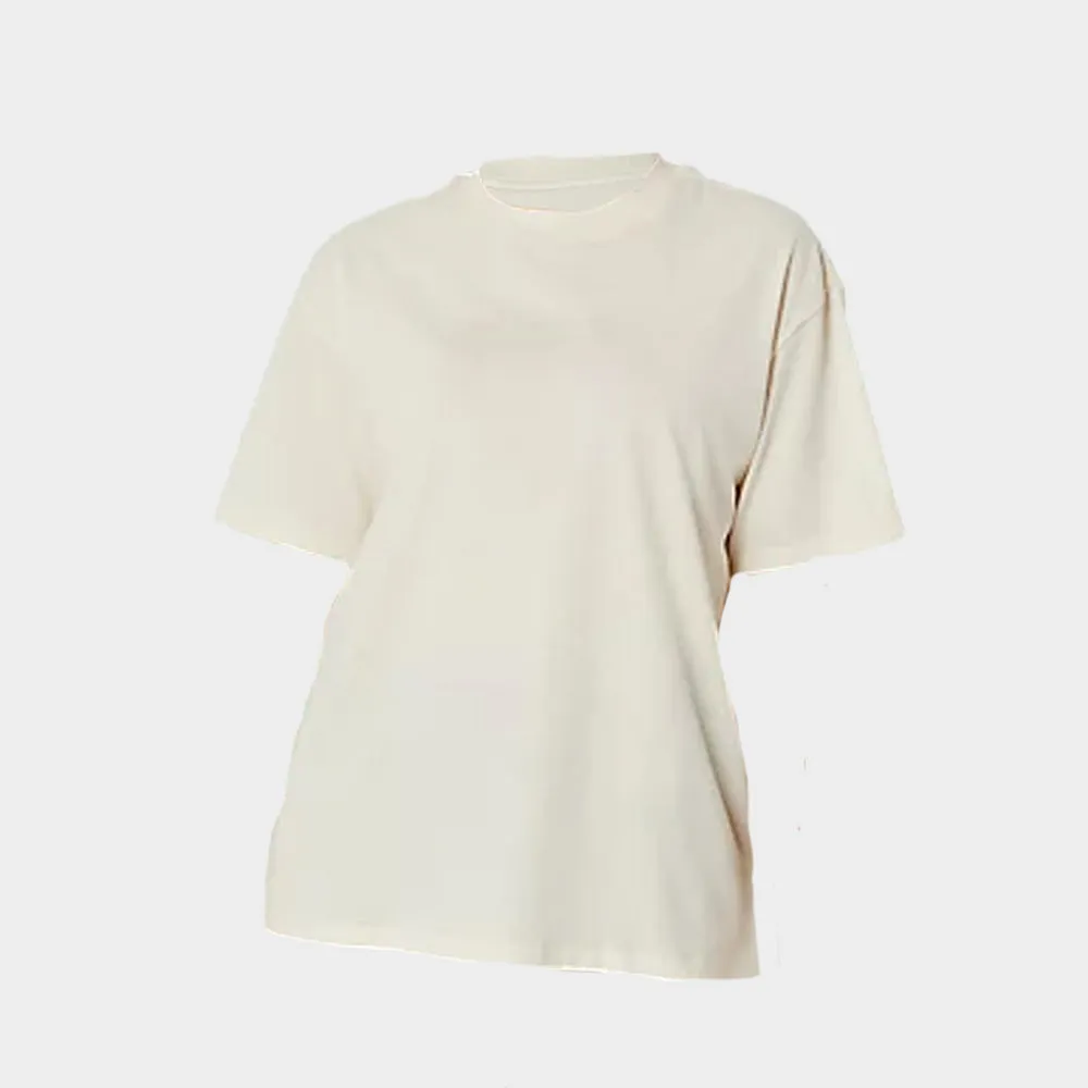 Asics Womens Logo Tee Beige Soft Flow Wild Mood